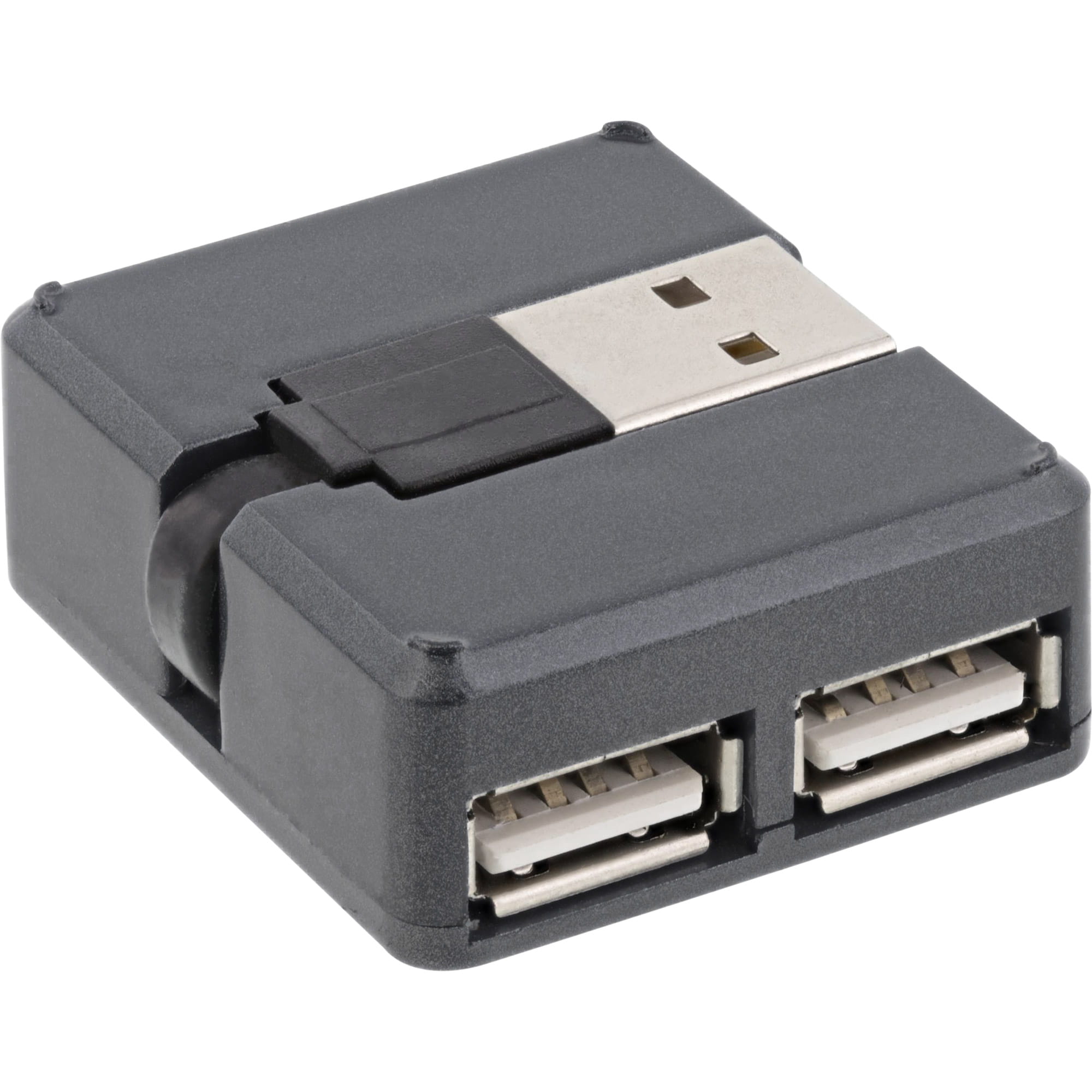 InLine USB 2.0 4-Port Hub - USB-A Stecker auf 4x USB-A Buchse - Kabel 4cm