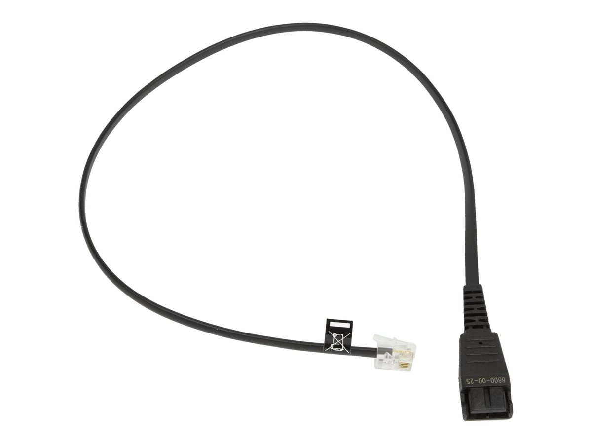 Jabra Kabelunterteil QD auf RJ10 (Siemens, 0,5 m, glatt)