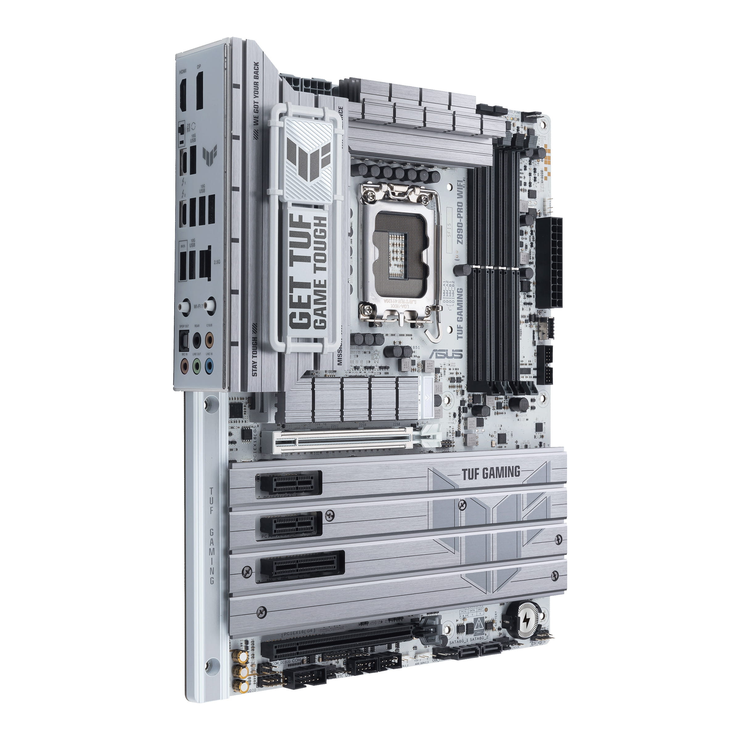 ASUS TUF GAMING Z890-PRO WIFI - Motherboard - ATX - LGA1851 Sockel - Z890 Chipsatz - USB 3.2 Gen 1, USB4 - Wi-Fi 7, Bluetooth, 2.5 Gigabit LAN - Onboard-Grafik (CPU erforderlich)