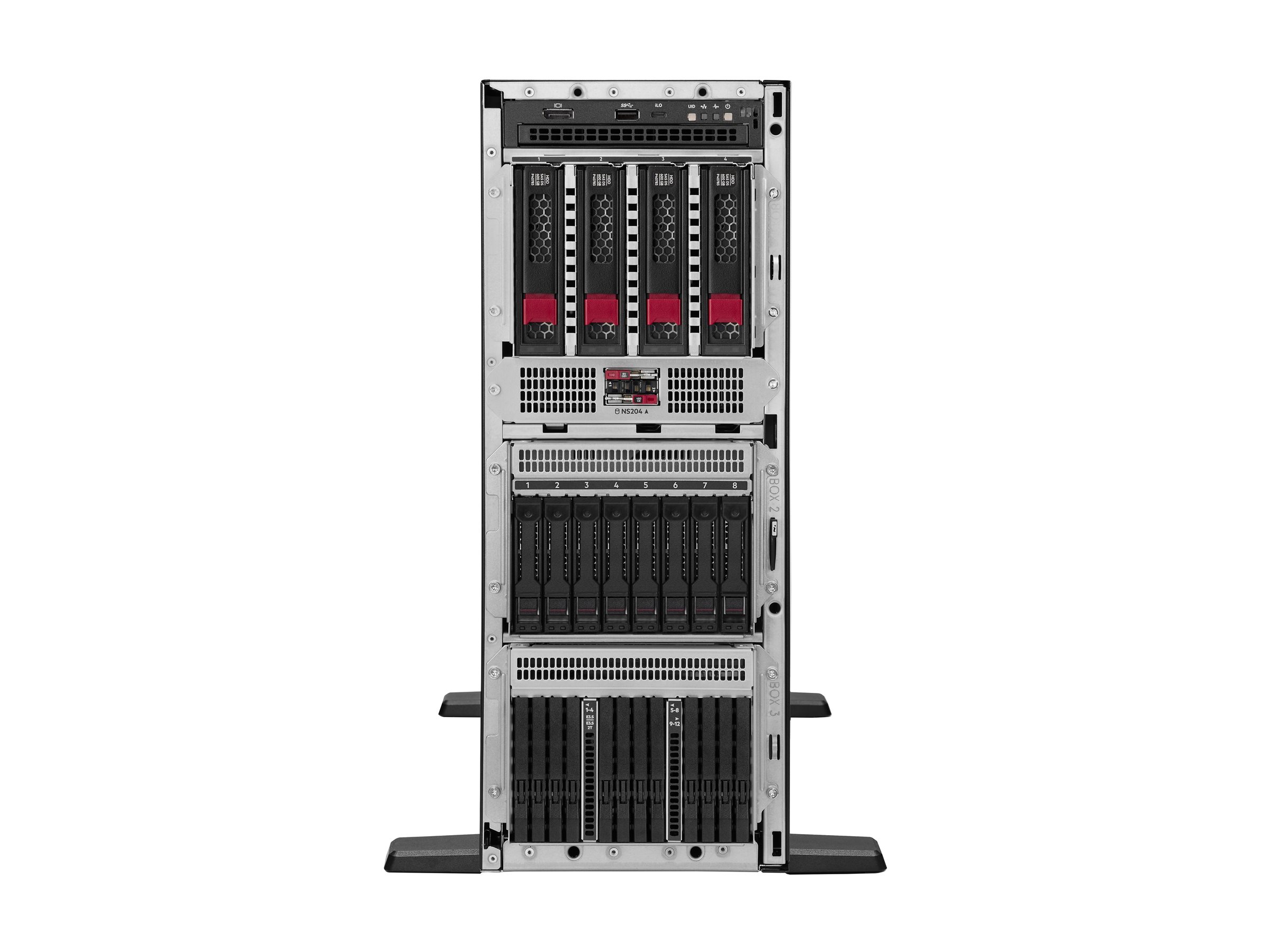 HPE ProLiant Compute ML350 Gen12 - Server - Tower - 4U - zweiweg - 1 x Xeon 6505P / 2.2 GHz - RAM 32 GB - SATA/SAS/NVMe - Hot-Swap 6.4 cm (2.5")