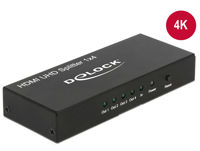 Delock HDMI UHD Splitter 1 x HDMI in > 4 x HDMI