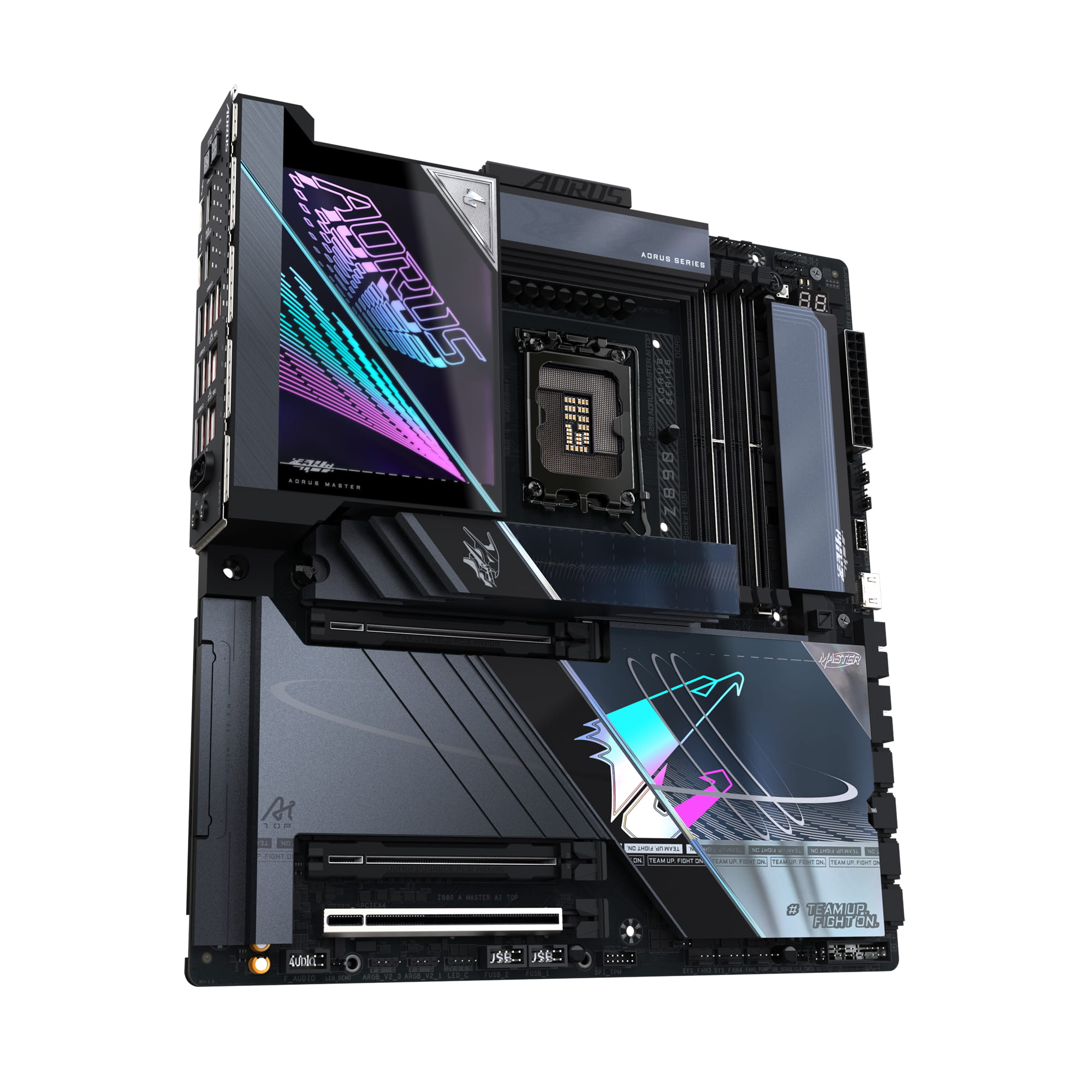 Gigabyte AORUS Z890 MASTER AI TOP - Motherboard - E-ATX - LGA1851-Sockel - Z890 Chipsatz - USB4, USB-C, USB 3.2 Gen 2, USB 3.2 Gen 1 - 2 x 2.5 Gigabit LAN, Bluetooth, Wi-Fi 7 - Onboard-Grafik (CPU erforderlich)