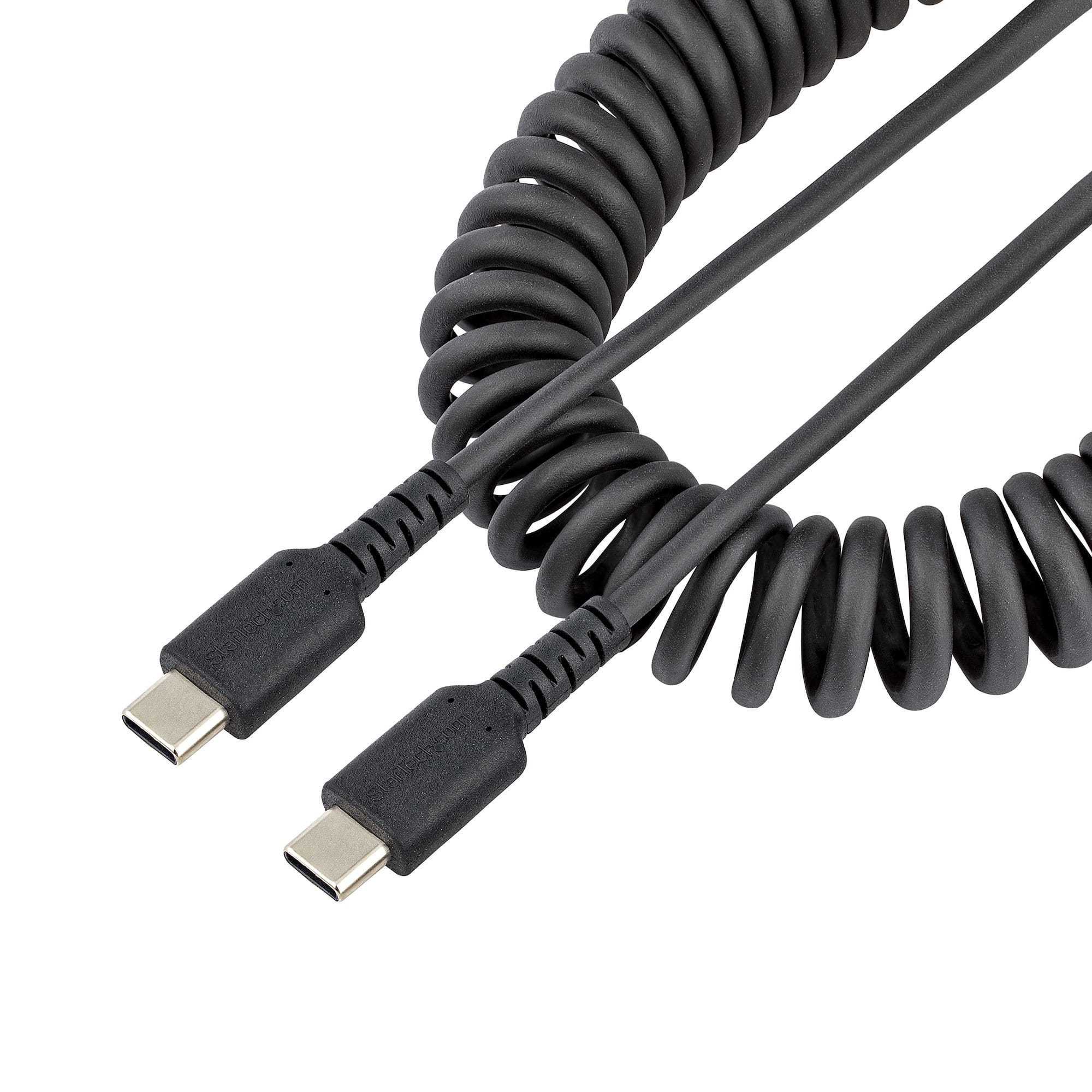 StarTech.com 50cm USB C auf USB C Kabel, Spiralkabel, USB C 2.0 Kabel - USB-Kabel - USB-C (M)