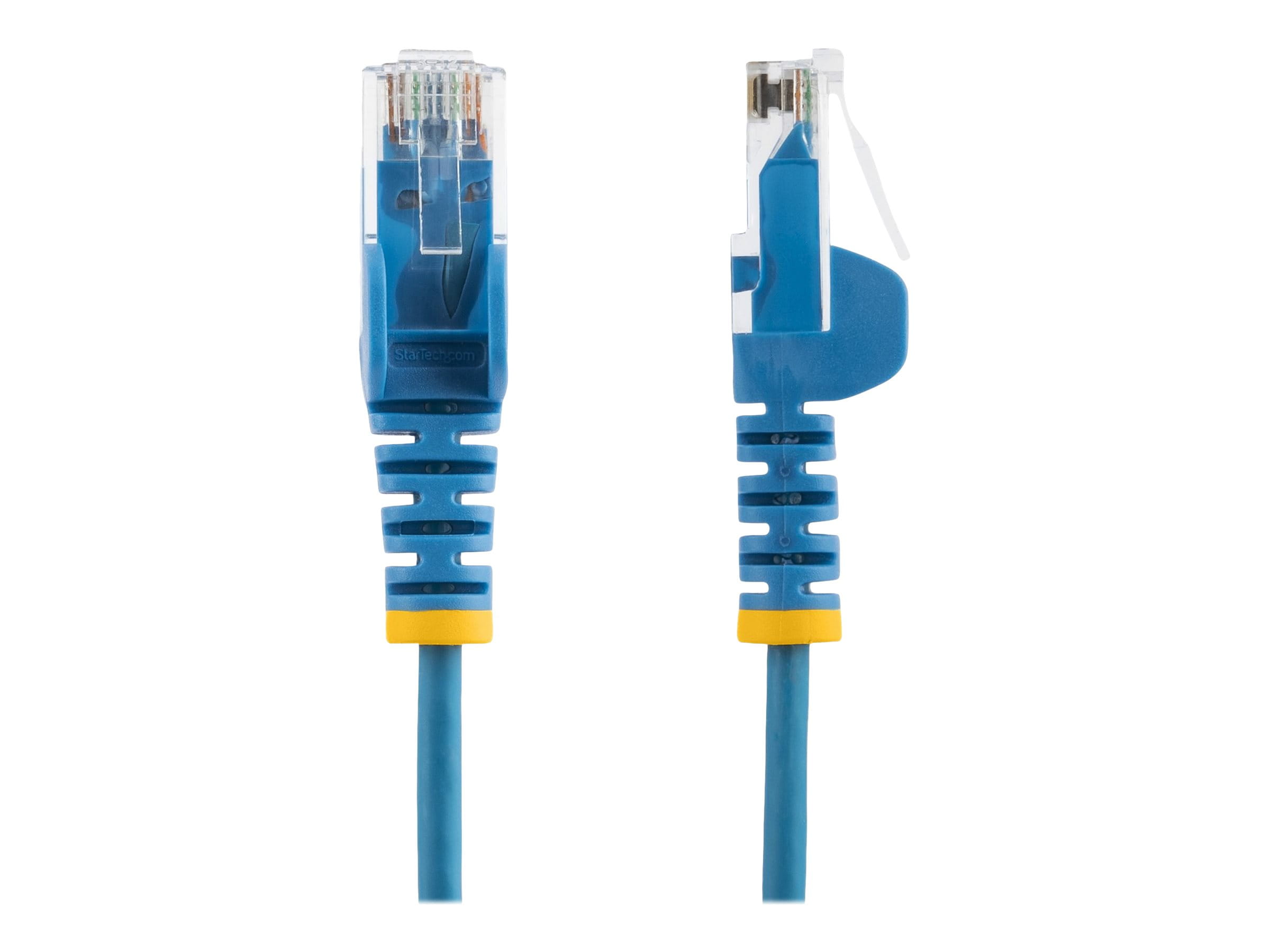 StarTech.com 2.5m Slim LSZH CAT6 Ethernet Cable, 10 Gigabit Snagless RJ45 100W PoE Patch Cord, CAT 6 10GbE UTP Network Cable w/Strain Relief, Blue, ETL, Low Smoke Zero Halogen - Category 6 - 28AWG (N6PAT250CMBLS)