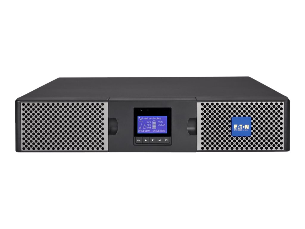 Eaton 9PX 3000i RT2U - USV (in Rack montierbar/extern) - Wechselstrom 200/208/220/230/240 V - 3000 Watt - 3000 VA - 1-phasig - RS-232, USB - Ausgangsanschlüsse: 10 - PFC - 2U - 48.3 cm (19") - Online-USV