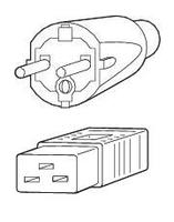 Fujitsu Stromkabel - power CEE 7/7 (M) zu IEC 60320 C20