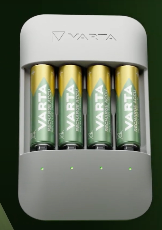Varta Eco Charger Pro, Nickel-Metallhydrid (NiMH), Kurzschluß, AA, AAA, 4 Stück(e), Akkus/Batterien enthalten