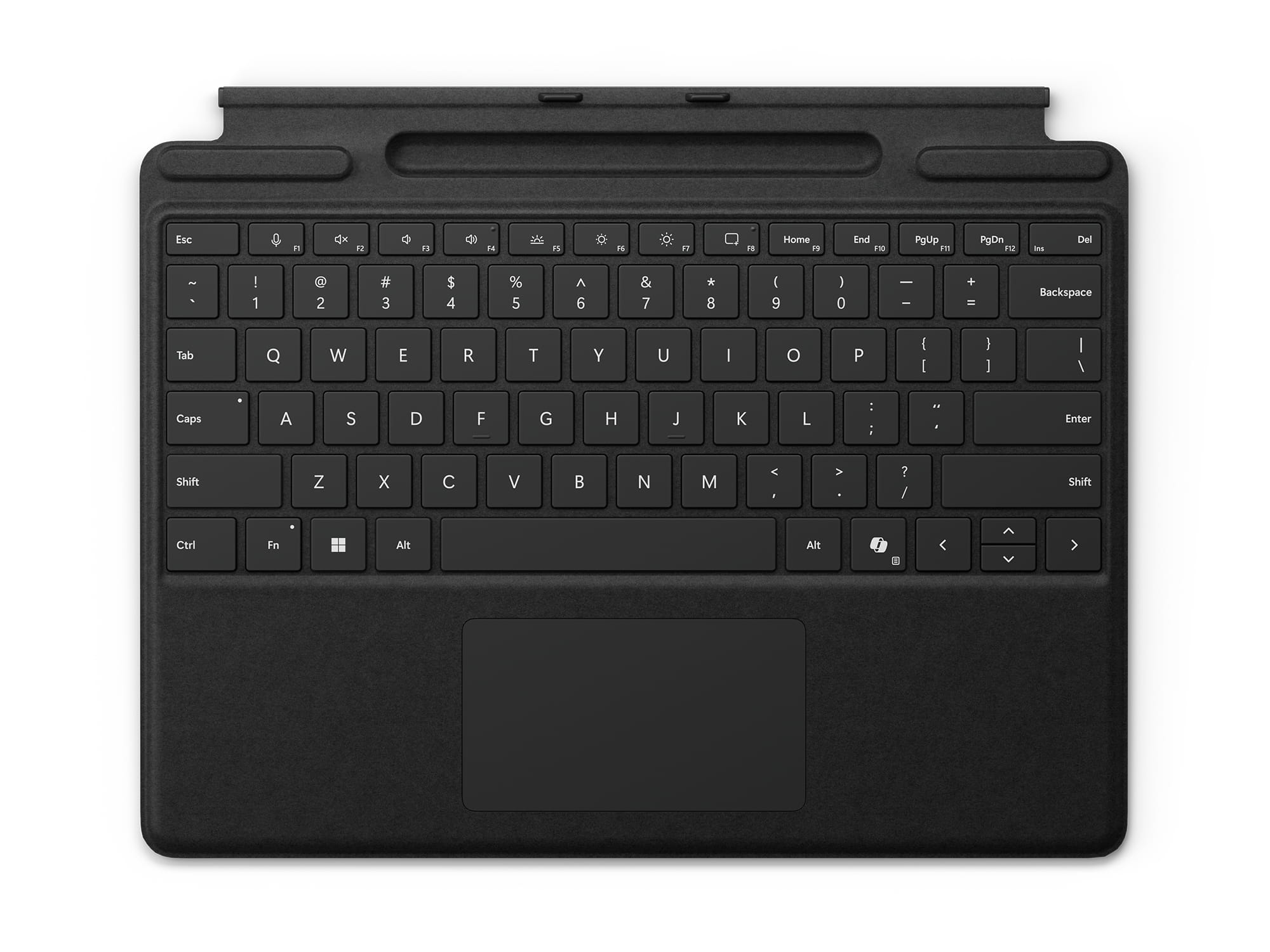 Microsoft Surface Pro Keyboard - Tastatur - mit Trackpad, Beschleunigungsmesser, Surface Slim Pen 2 Ablage- und Ladeschale - QWERTY - Niederlande - Schwarz - für Microsoft Surface Pro 8, Pro 8 for Business, Pro 9, Pro 9 for Business, Pro 10 for Business