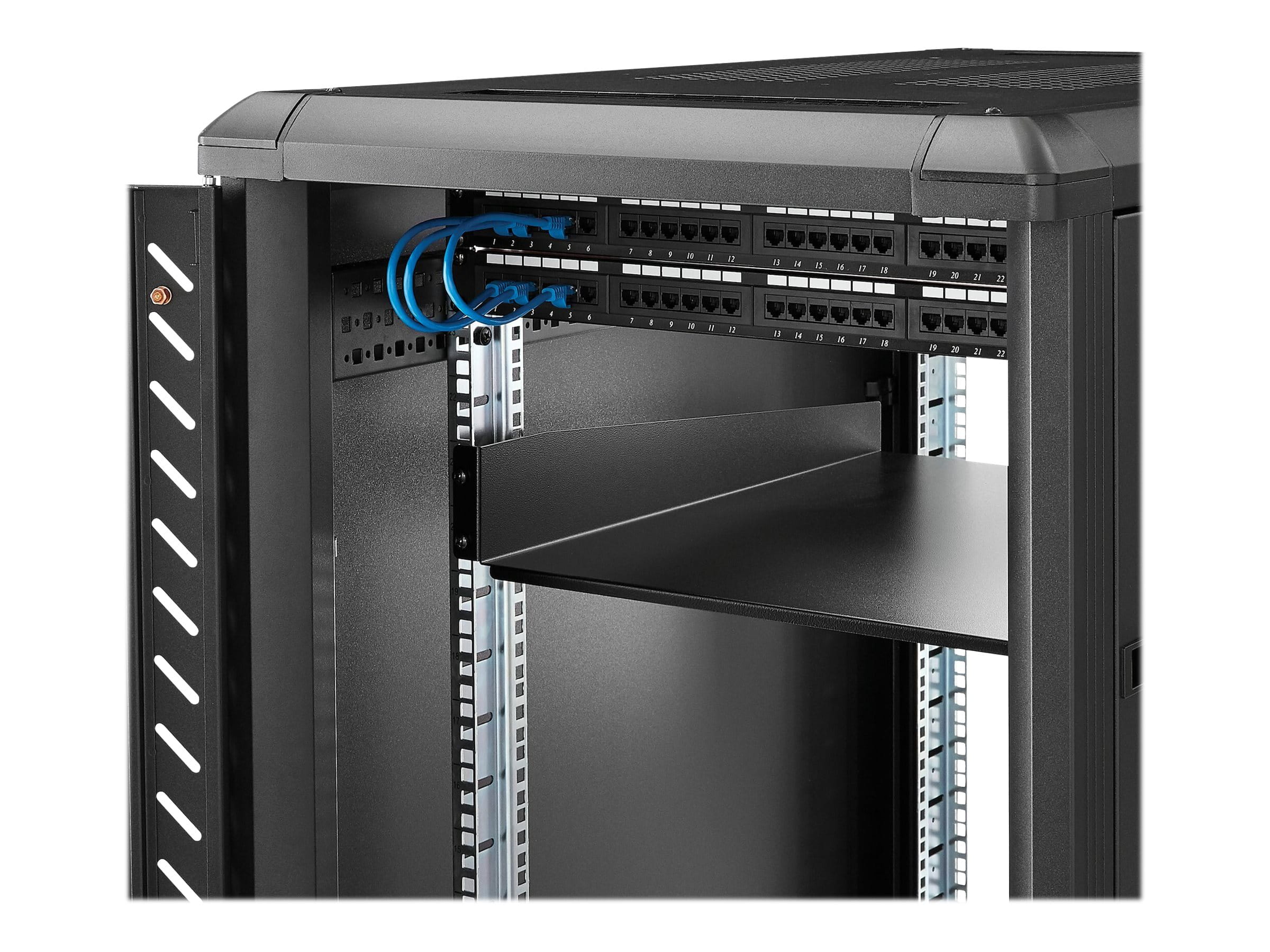 StarTech.com 2 HE 19 Fest montierbarer Fachboden für Server Rack/ Schrank bis 22 Kg - Fachboden für Serverschrank 2HE 19 Zoll 55 cm Tief - Rack - Regal - Schwarz - 2U - 55.9 cm (22") StarTech.com 2 HE 19 Fest montierbarer Fachboden für Server Rack/ Schrank bis 22 Kg - Fachboden für Serverschrank 2HE 19 Zoll 55 cm Tief - Rack - Regal - Schwarz - 2U - 55.9 cm (22")