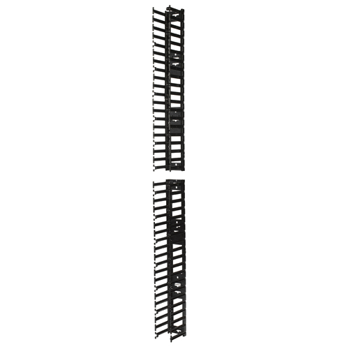 APC Rack - Kabelführungssatz - Schwarz - 48U - TAA-konform (Packung mit 2)