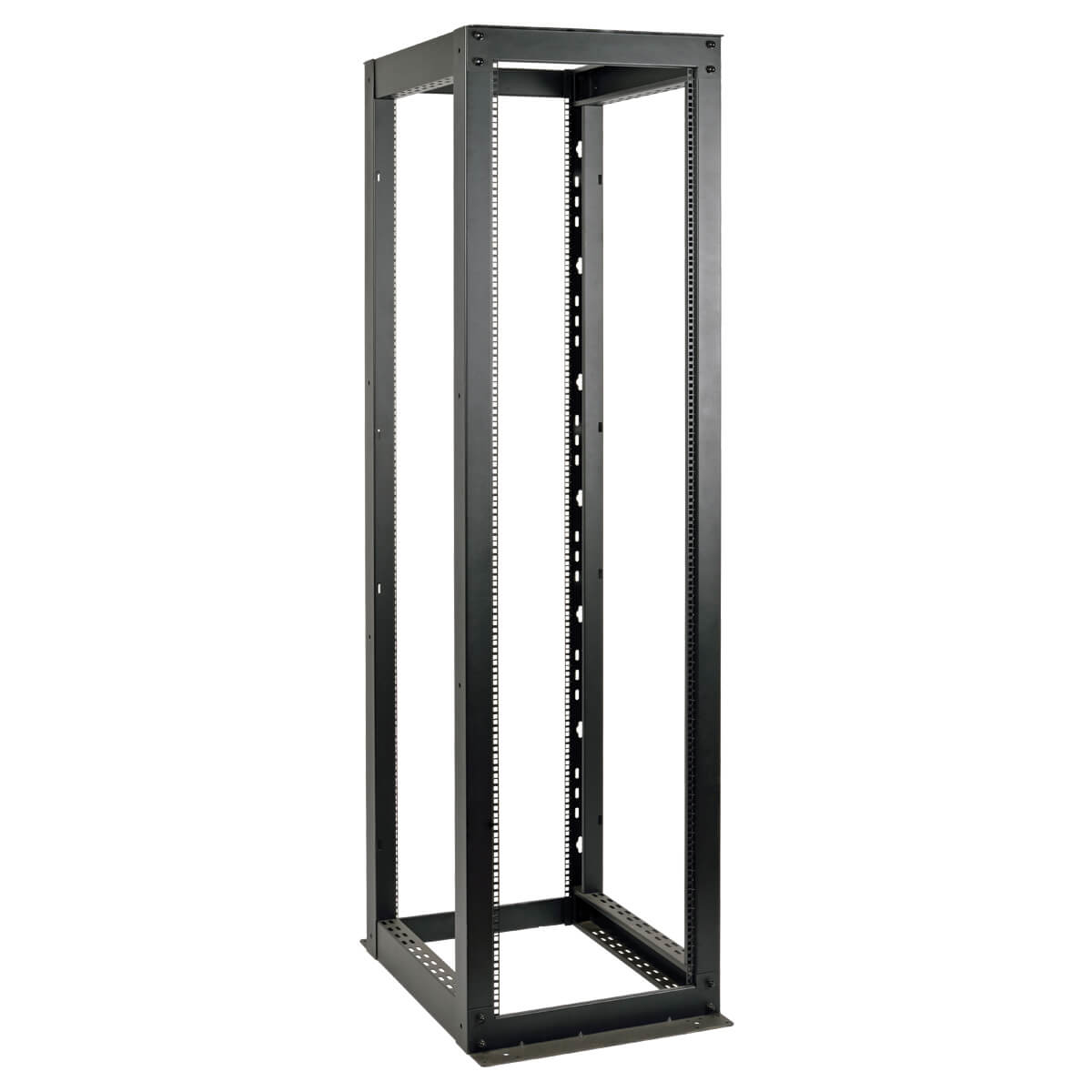Tripp Eaton Tripp Lite Series 50U 4-Post Open Frame Rack Cabinet Heavy Duty 3000lb Capacity - Schrank offener Rahmen - Pulverbeschichtung mit schwarzer Texturierung - 50U - 48.3 cm (19")