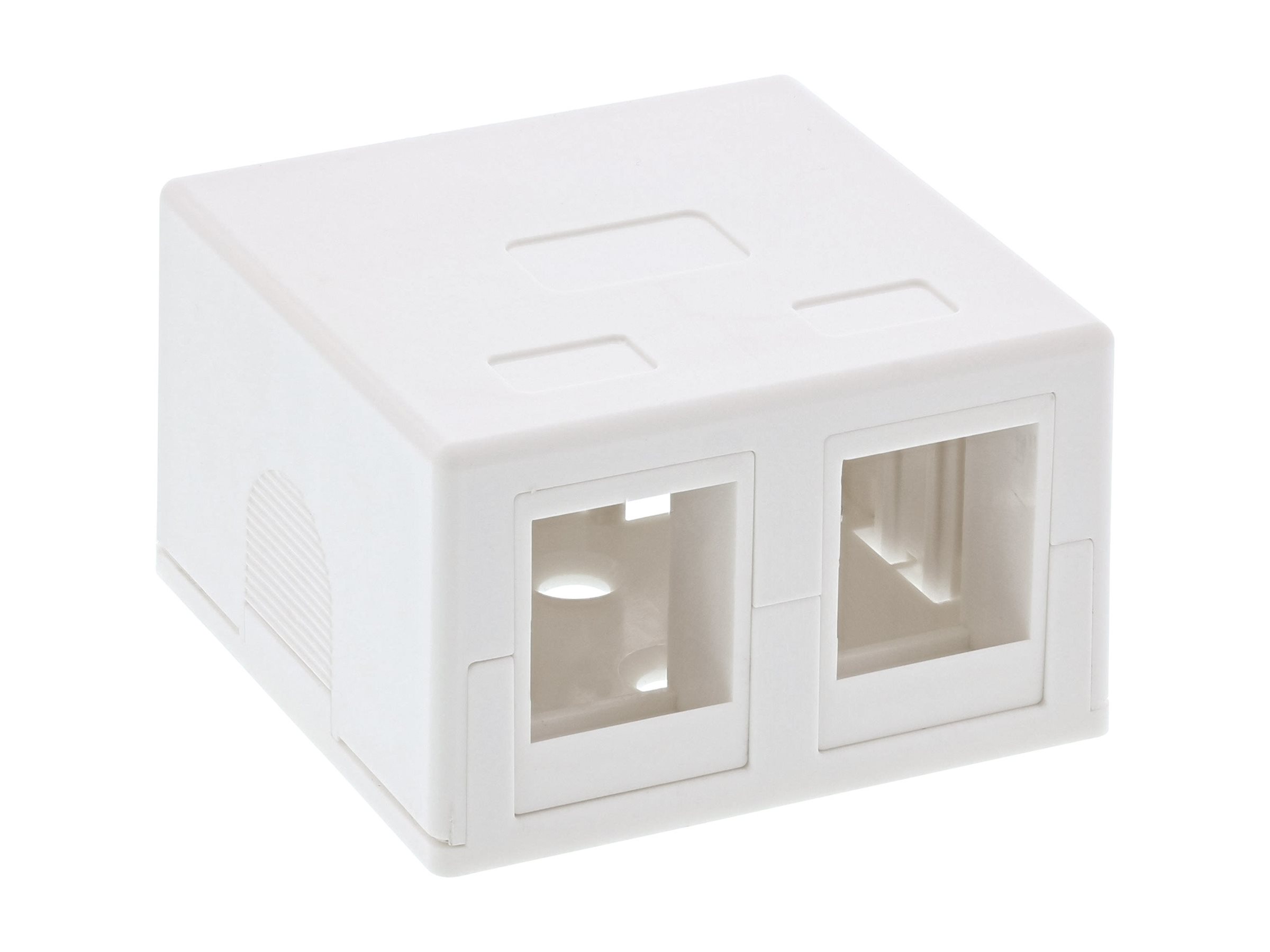 InLine Anschlussdose Aufputz für 2x Keystone RJ45 Buchse - weiß