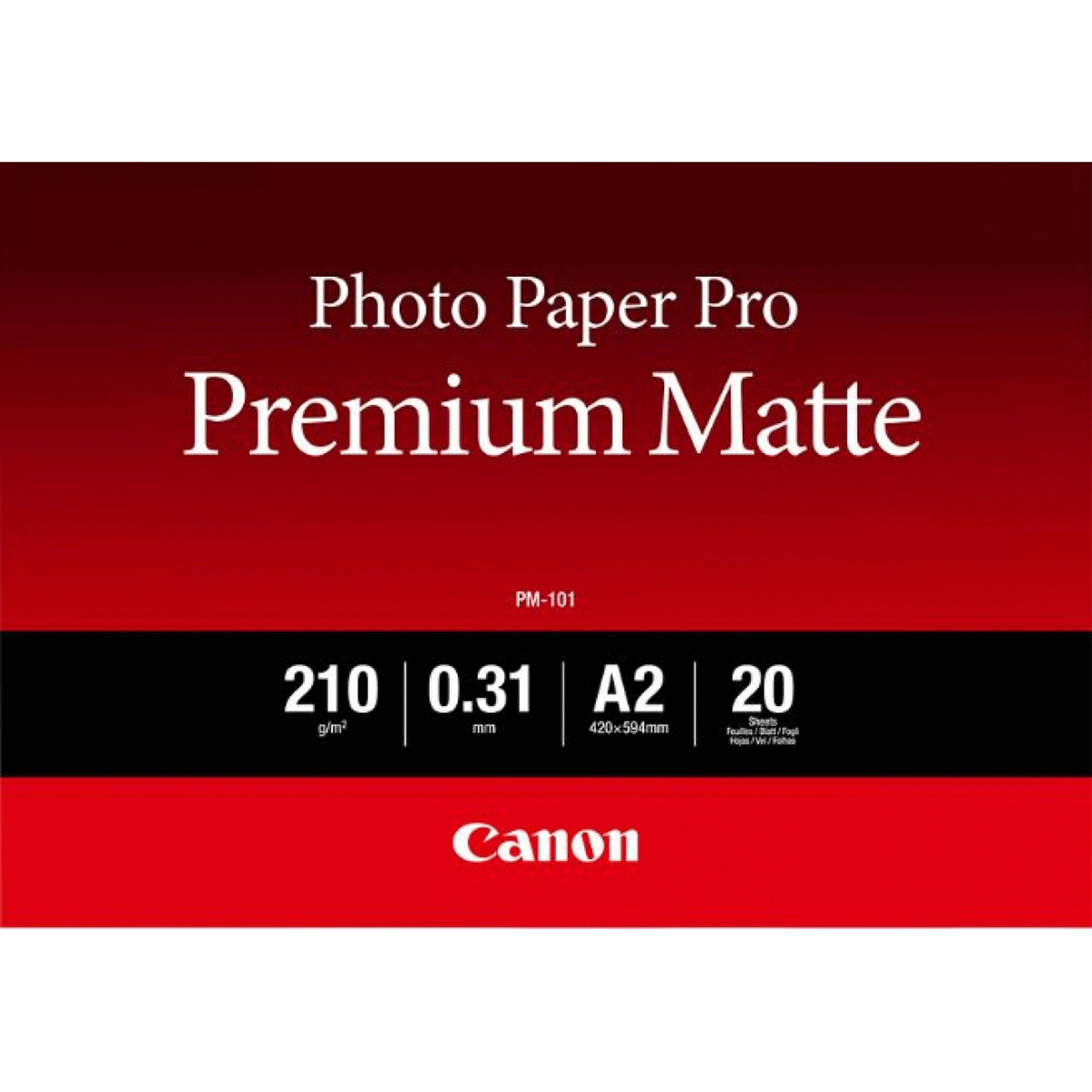 Canon Pro Premium PM-101 - Glatt matt - 310 Mikron - warmer weißer Ton - A2 (420 x 594 mm)