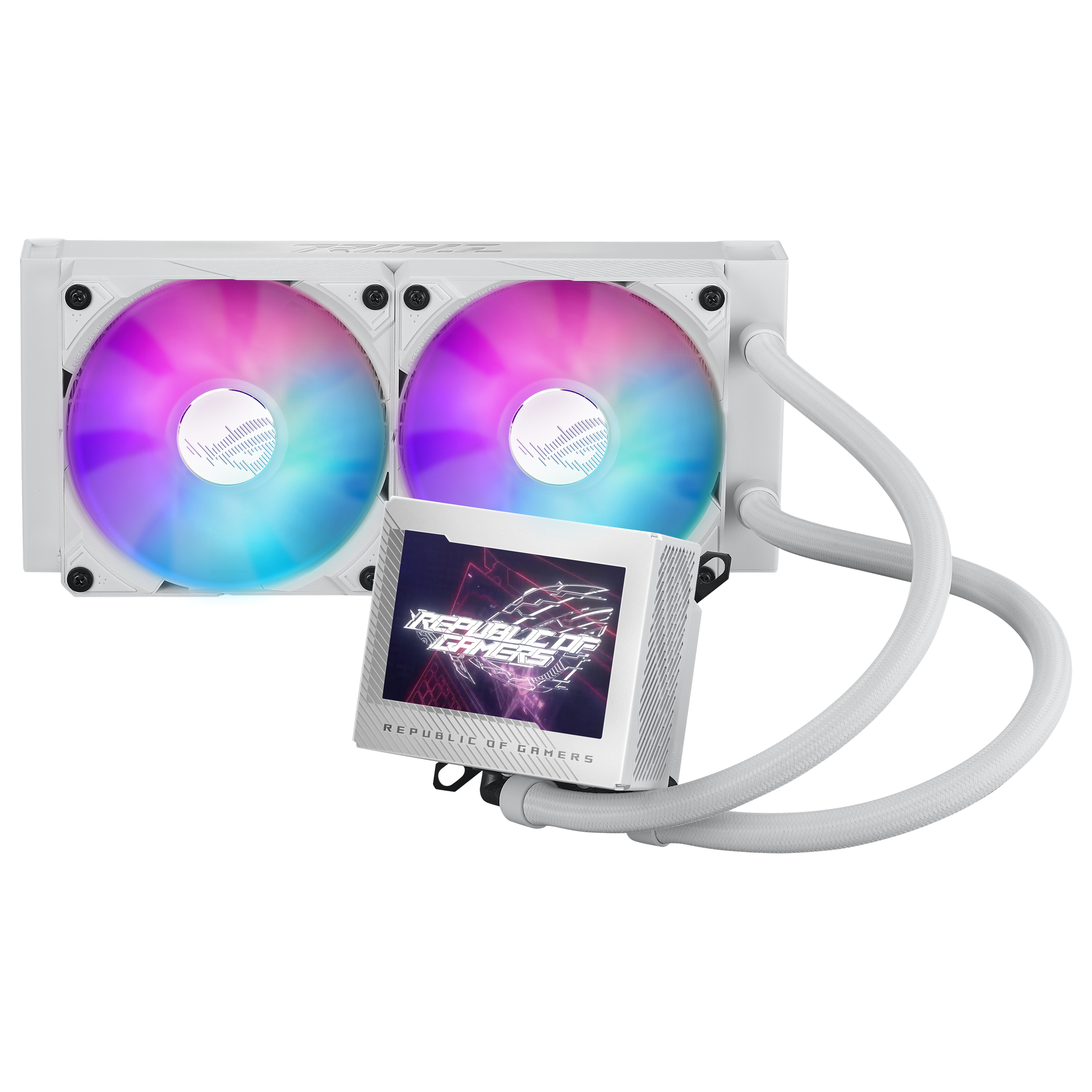 ASUS ROG RYUJIN III 240 ARGB - White Edition - Prozessor-Flüssigkeitskühlsystem - Kühlergröße: 240 mm - (für: LGA1700, LGA1200, LGA115x Socket, AM4, AM5)