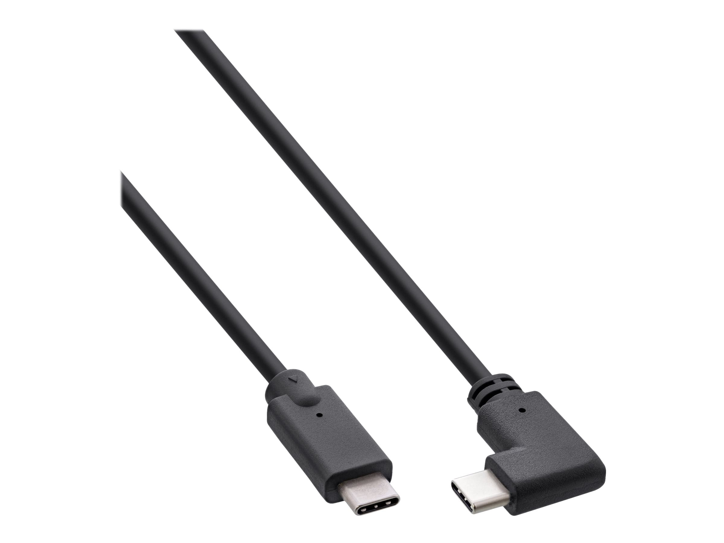 InLine USB-C Kabel gewinkelt - USB 3.2 Gen.2x2 - 20Gb/s - 100W - schwarz - 1,5m