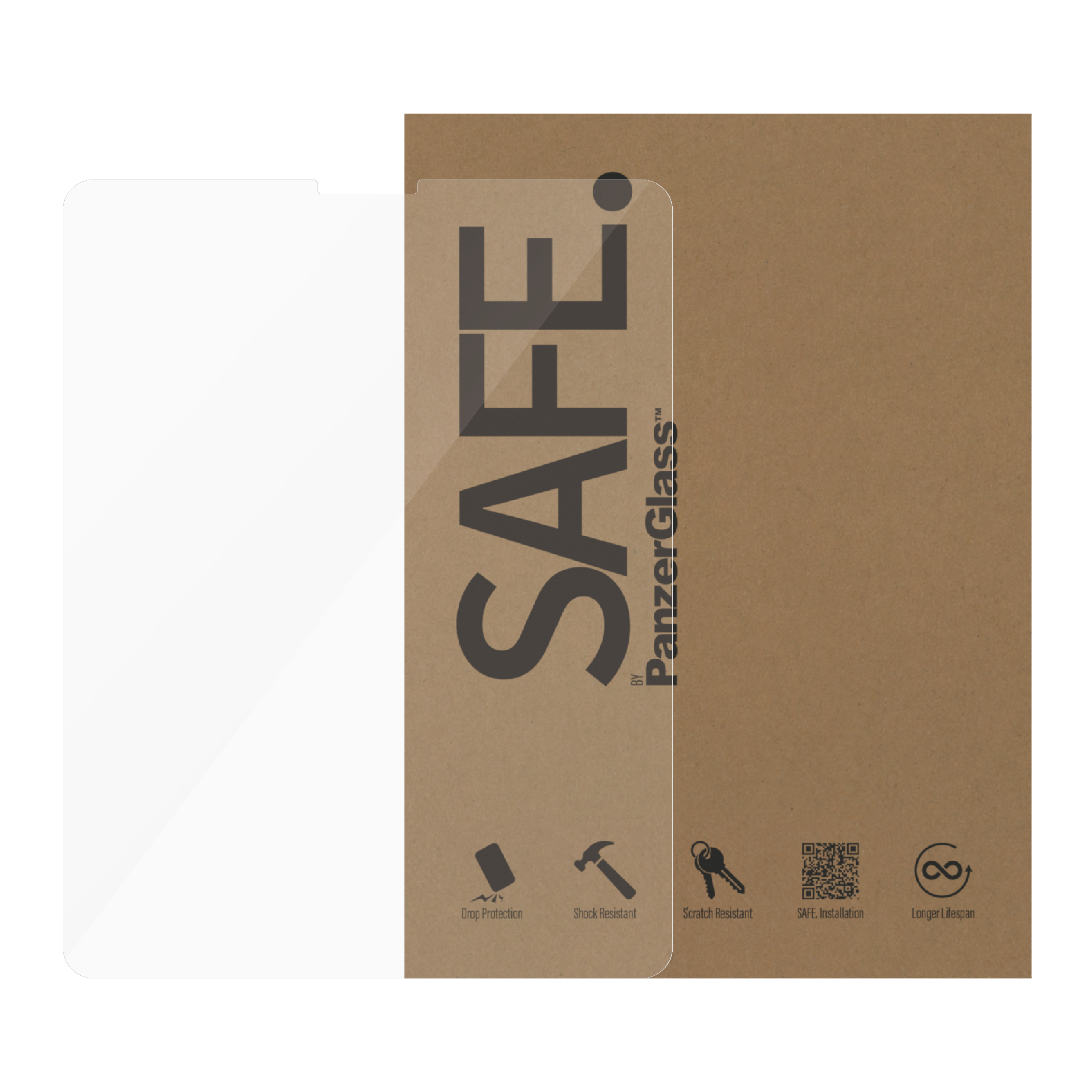 PanzerGlass SAFE. by ® Displayschutz iPad Pro 12.9'' (2018, 2020-2022) | Ultra-Wide Fit | Bulk, Apple, Apple - iPad Pro 12.9?, Apple - iPad Pro 12.9 (2021), Apple - iPad Pro 12.9'' (2020), Apple -..., Trockene Anwendung, Kratzresistent, Schockresistent,