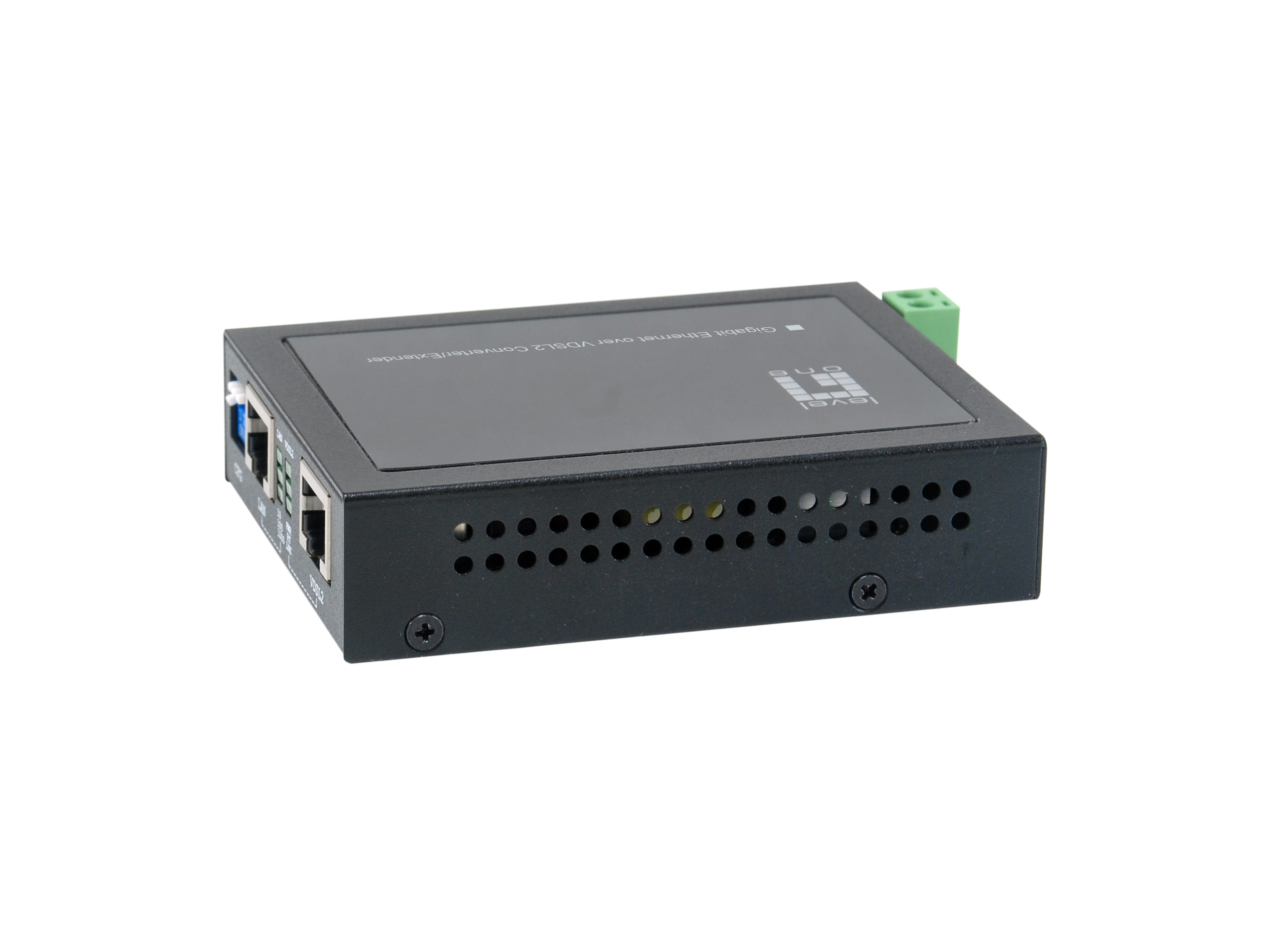 LevelOne Gigabit Ethernet über VDSL2, 1000 Mbit/s, IEEE 802.3, IEEE 802.3u, IEEE 802.3z, Schnelles Ethernet, Gigabit Ethernet, 10,100,1000 Mbit/s, 3000 m, Schwarz