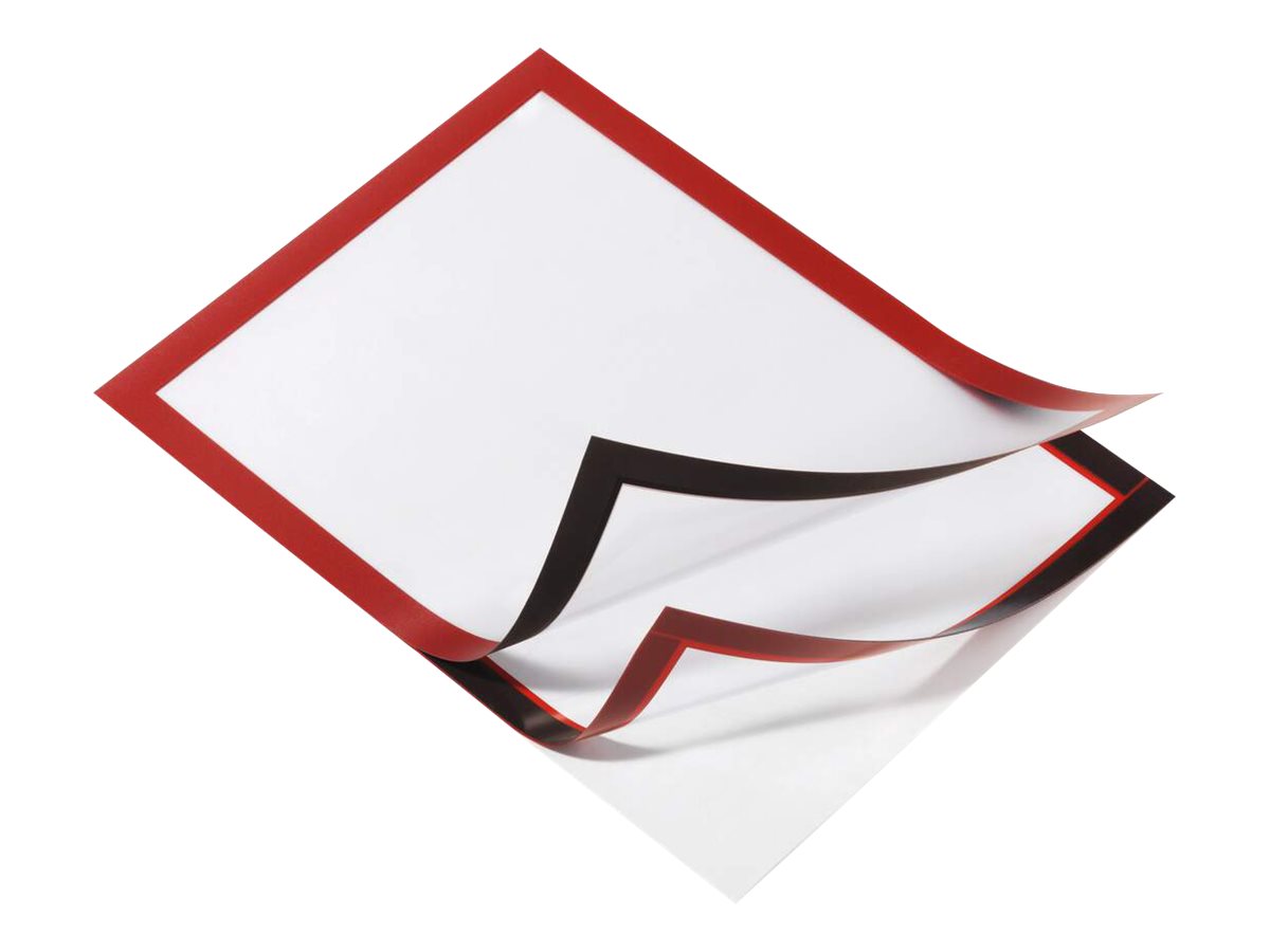 Durable DURAFRAME - Dokumentenhalterung - Oberflächenmontage - für A4 - doppelseitig - Rot (Packung mit 2)