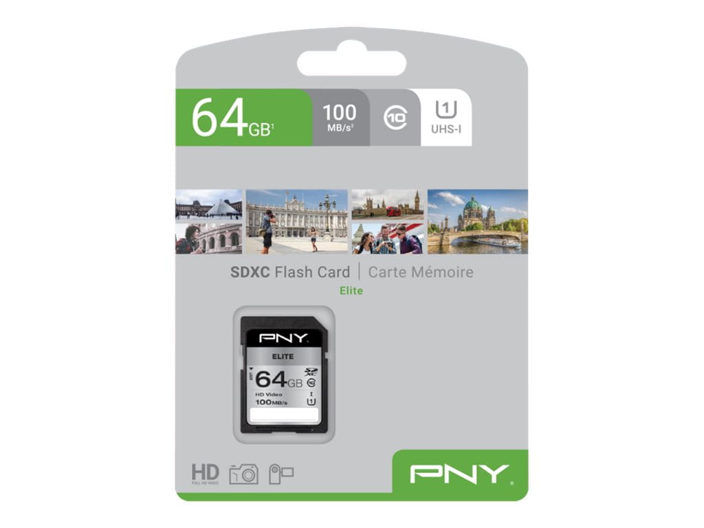 PNY Elite - Flash-Speicherkarte - 64 GB - UHS-I