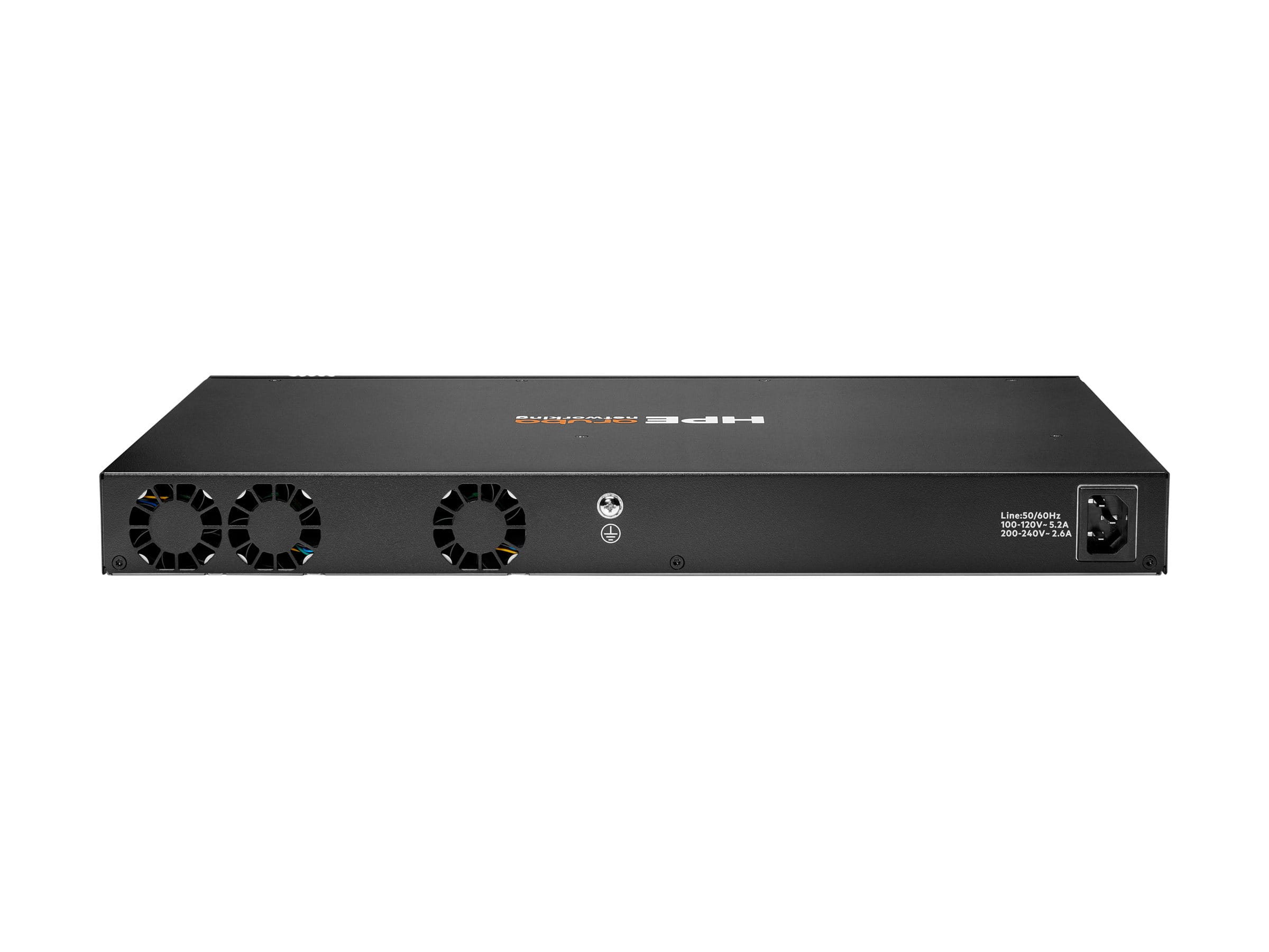 HPE Aruba Networking 6200F 48G Class4 PoE 4SFP+ 370W Switch - Switch - max. Stapelentfernung 10 km - L3 - managed - 48 x 10/100/1000 (PoE+)