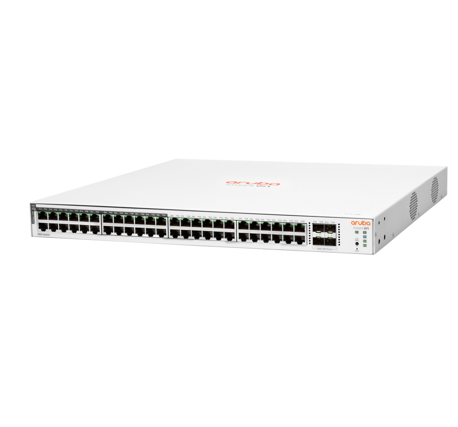 HPE Networking Instant On 1830 48G 24p Class4 PoE 4SFP 370W Switch - Switch - Smart - 24 x 10/100/1000 + 24 x 10/100/1000 (PoE+) - managed