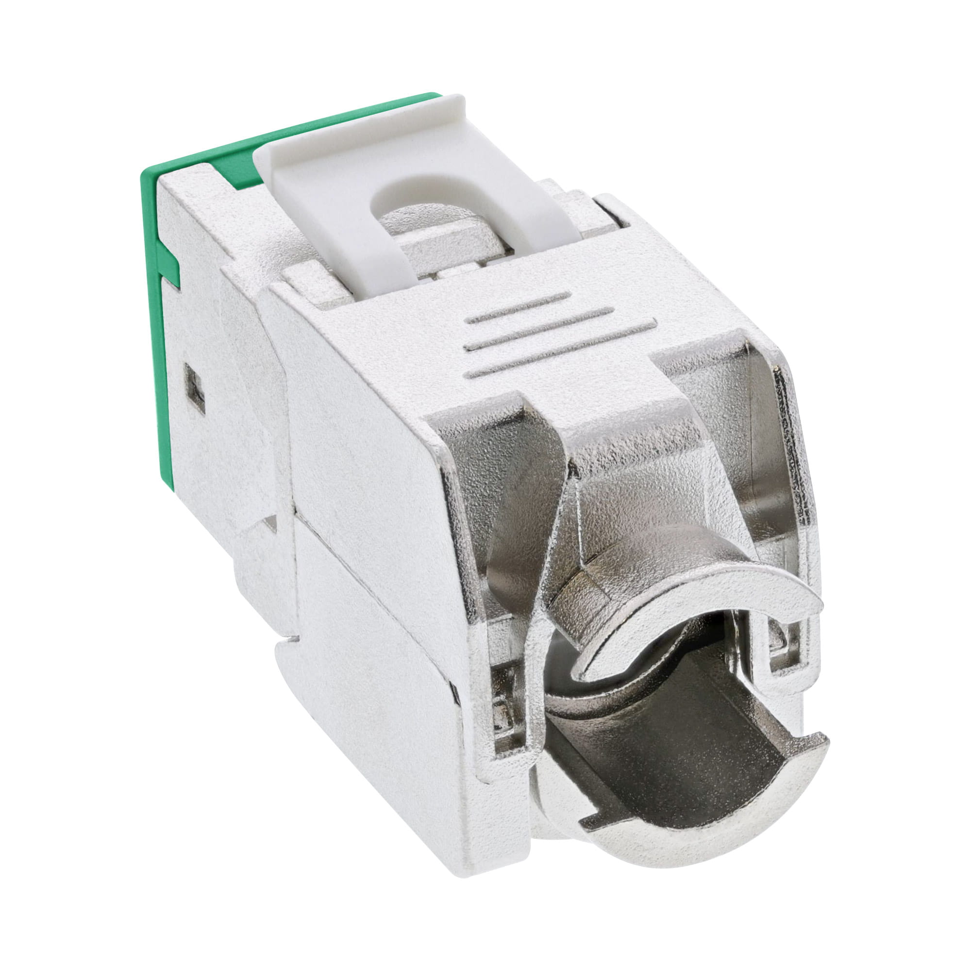 InLine Keystone RJ45 Buchse - geschirmt - Cat.6A - grün 8er Pack
