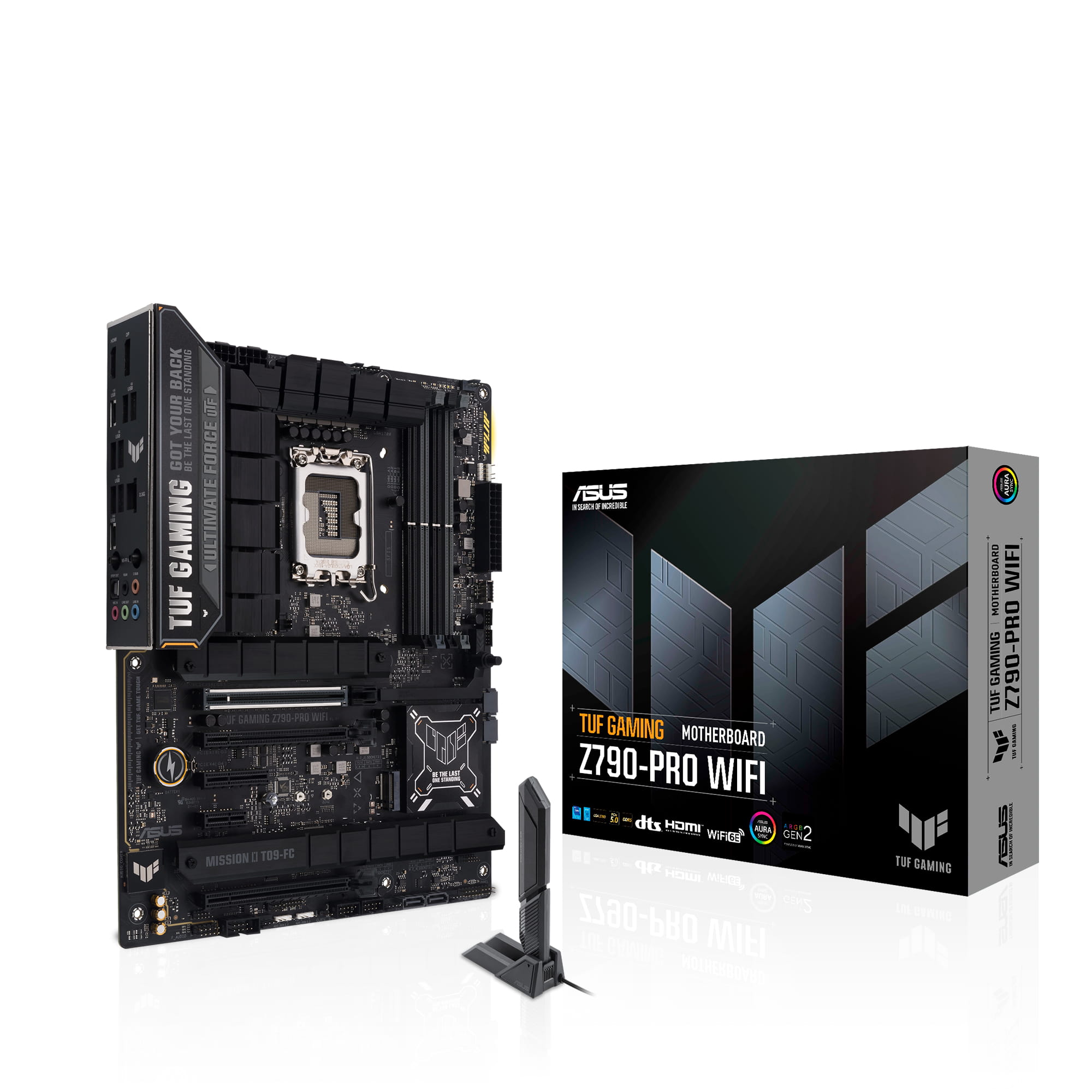ASUS TUF GAMING Z790-PRO WIFI - Motherboard - ATX - LGA1700-Sockel - Z790 Chipsatz - USB-C 3.2 Gen 2x2, USB-C 3.2 Gen2, USB 3.2 Gen 1, USB 3.2 Gen 2 - Wi-Fi 6E, Bluetooth - Onboard-Grafik (CPU erforderlich)