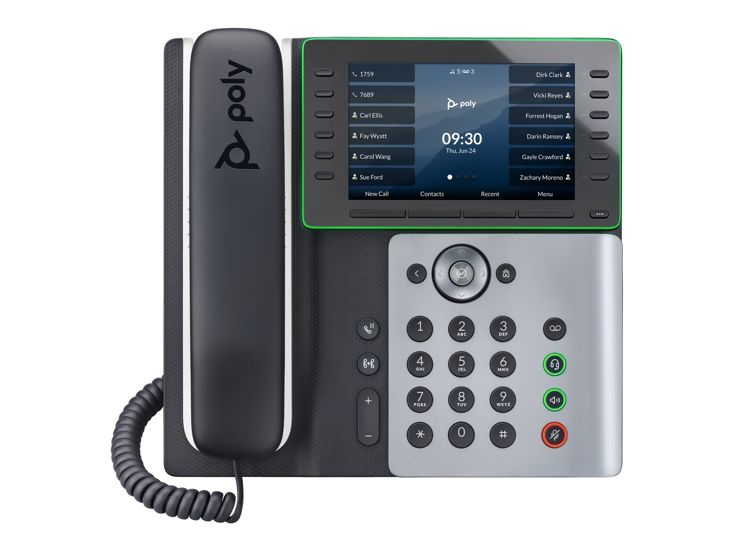 HP Poly Edge E500 - VoIP-Telefon mit Rufnummernanzeige/Anklopffunktion