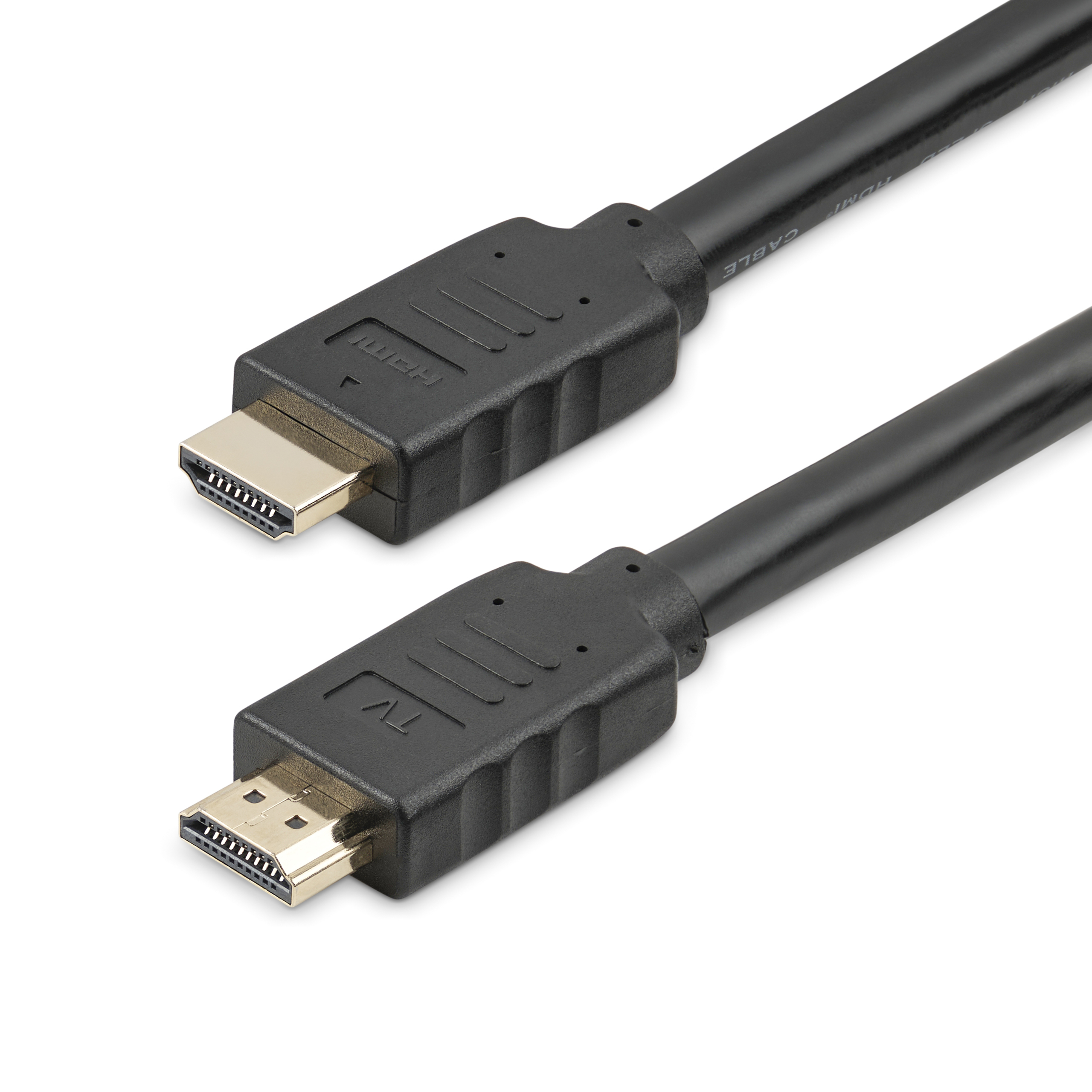 StarTech.com 15m(50ft) HDMI 2.0 Cable, 4K 60Hz Active HDMI Cable, CL2 Rated for In Wall Installation, Long Durable High Speed Ultra-HD HDMI Cable, HDR 10, 18Gbps, Male to Male Cord, Black - Al-Mylar EMI Shielding (HD2MM15MA)