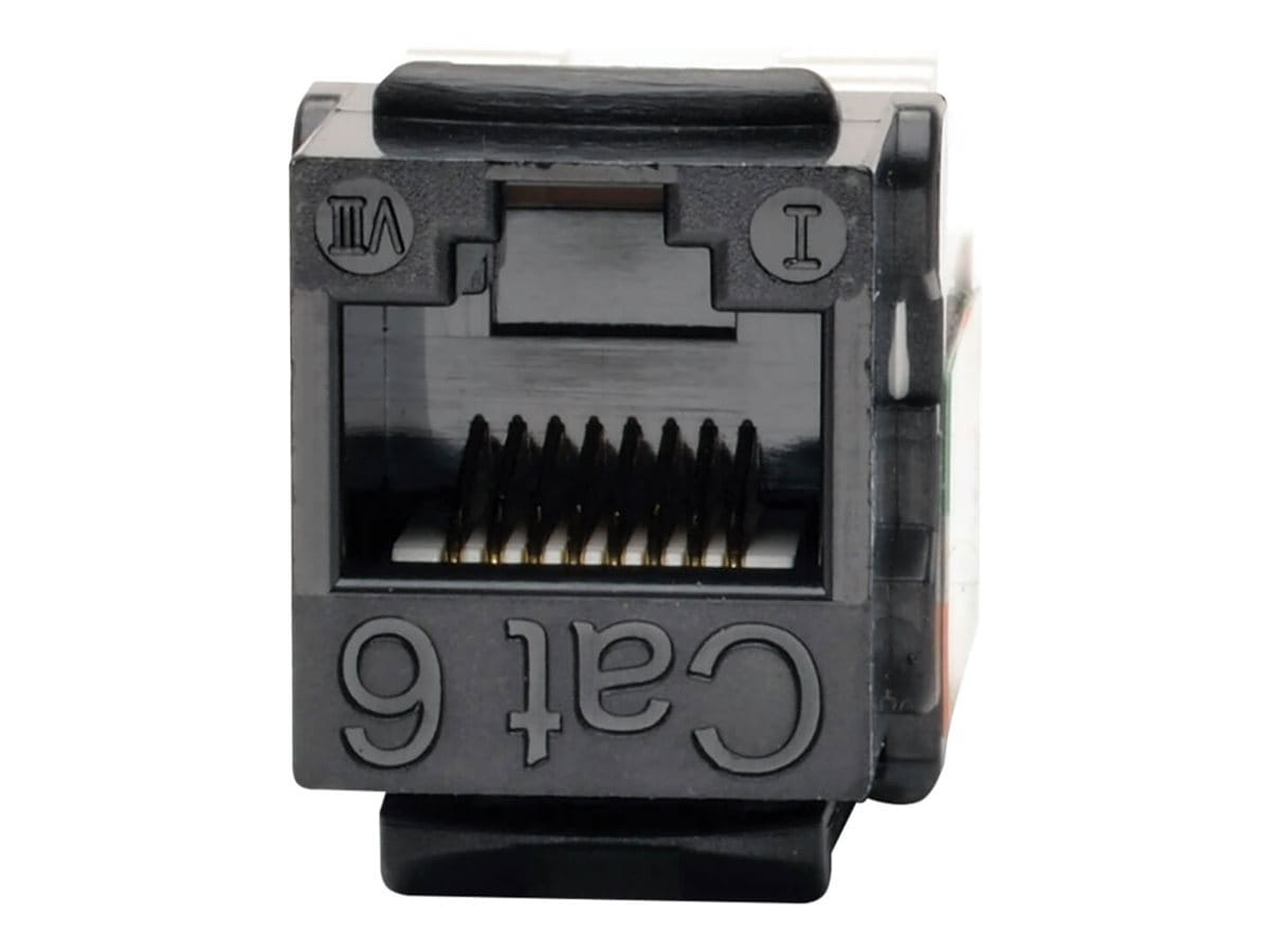 Tripp Eaton Tripp Lite Series Cat6/Cat5e 110 Punch Down Keystone Jack - Modulare Eingabe - CAT 6 - RJ-45 - Schwarz - TAA-konform (Packung mit 10)
