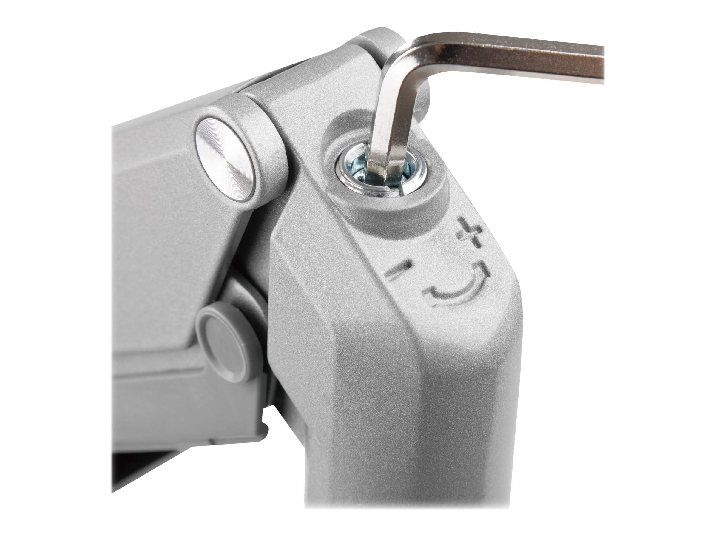 Tripp Eaton Tripp Lite Series Single-Display Flex-Arm Desktop Clamp for 17" to 32" Flat-Screen Displays - USB and Audio Ports, Aluminum - Befestigungskit - vollbeweglicher einstellbarer Arm - für Monitor - Aluminium, Stahl - Silber - Bildschirmgröße: 