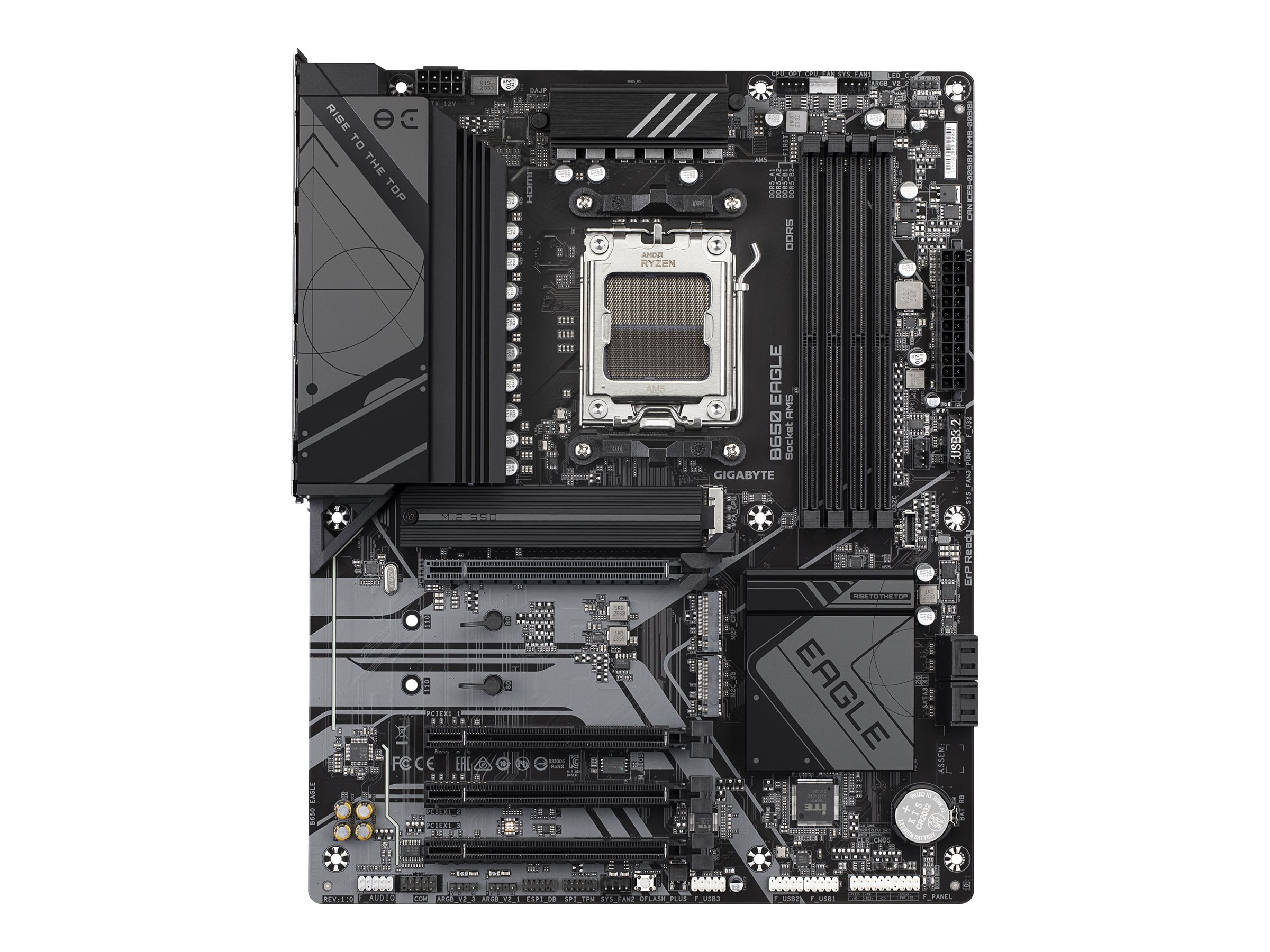 Gigabyte B650 EAGLE - Motherboard - ATX - Socket AM5 - AMD B650 Chipsatz - USB-C 3.2 Gen 1, USB 3.2 Gen 2, USB 3.2 Gen 1 - Gigabit LAN - Onboard-Grafik (CPU erforderlich)