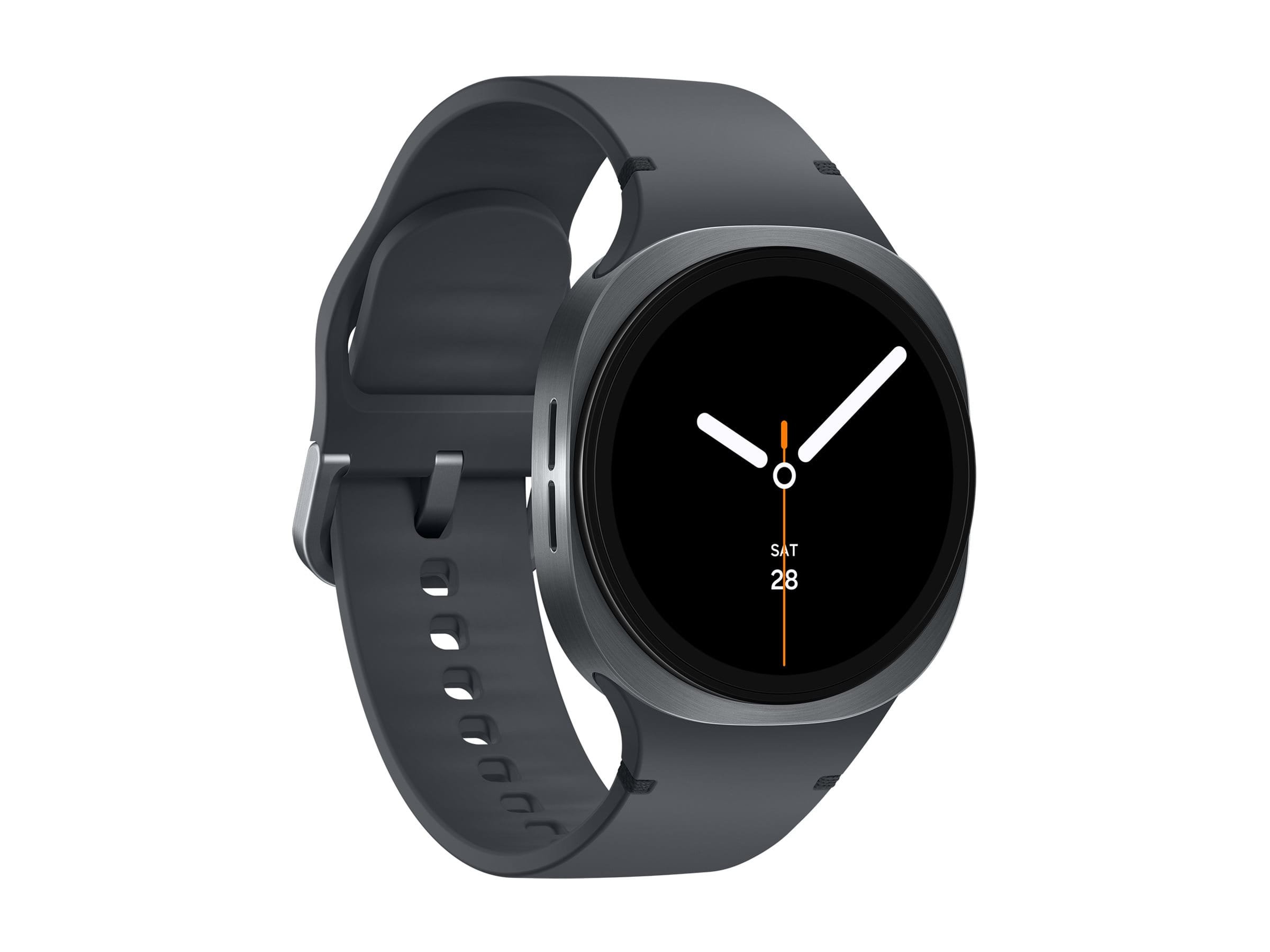 Samsung Galaxy Watch8 - 40 mm - Carbon-Schwarz - intelligente Uhr mit Sportband - Gummi - Graphit - Bandgröße: S/M - Anzeige 3.4 cm (1.34")