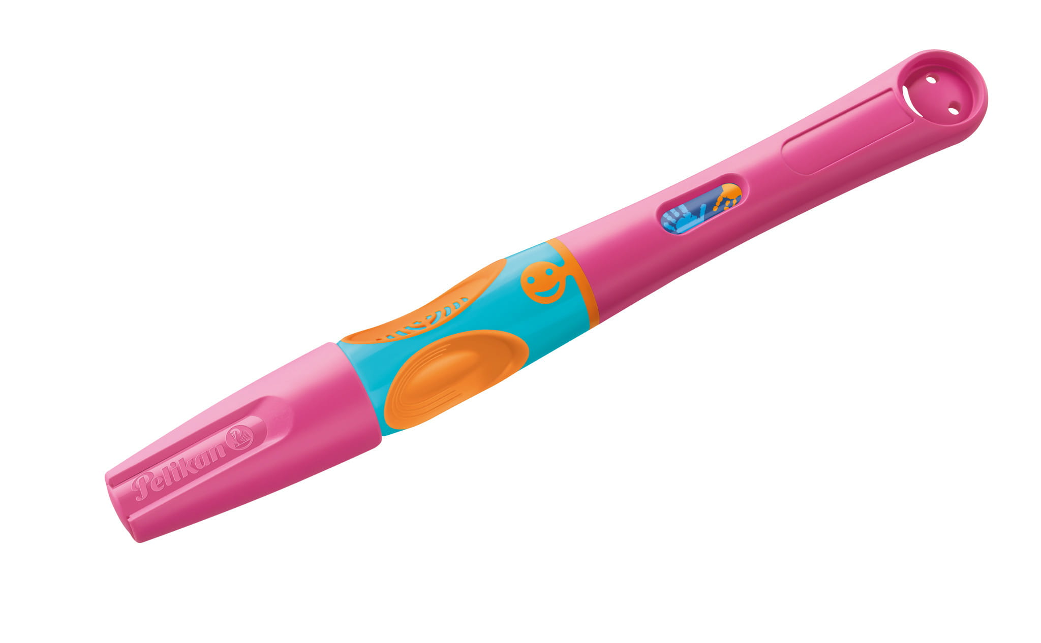 Pelikan griffix® Füller für Rechtshänder, Lovely Pink, Pink, Kartuschenfüllsystem, Blau, Kunststoff, Edelstahl, Rechtshändig