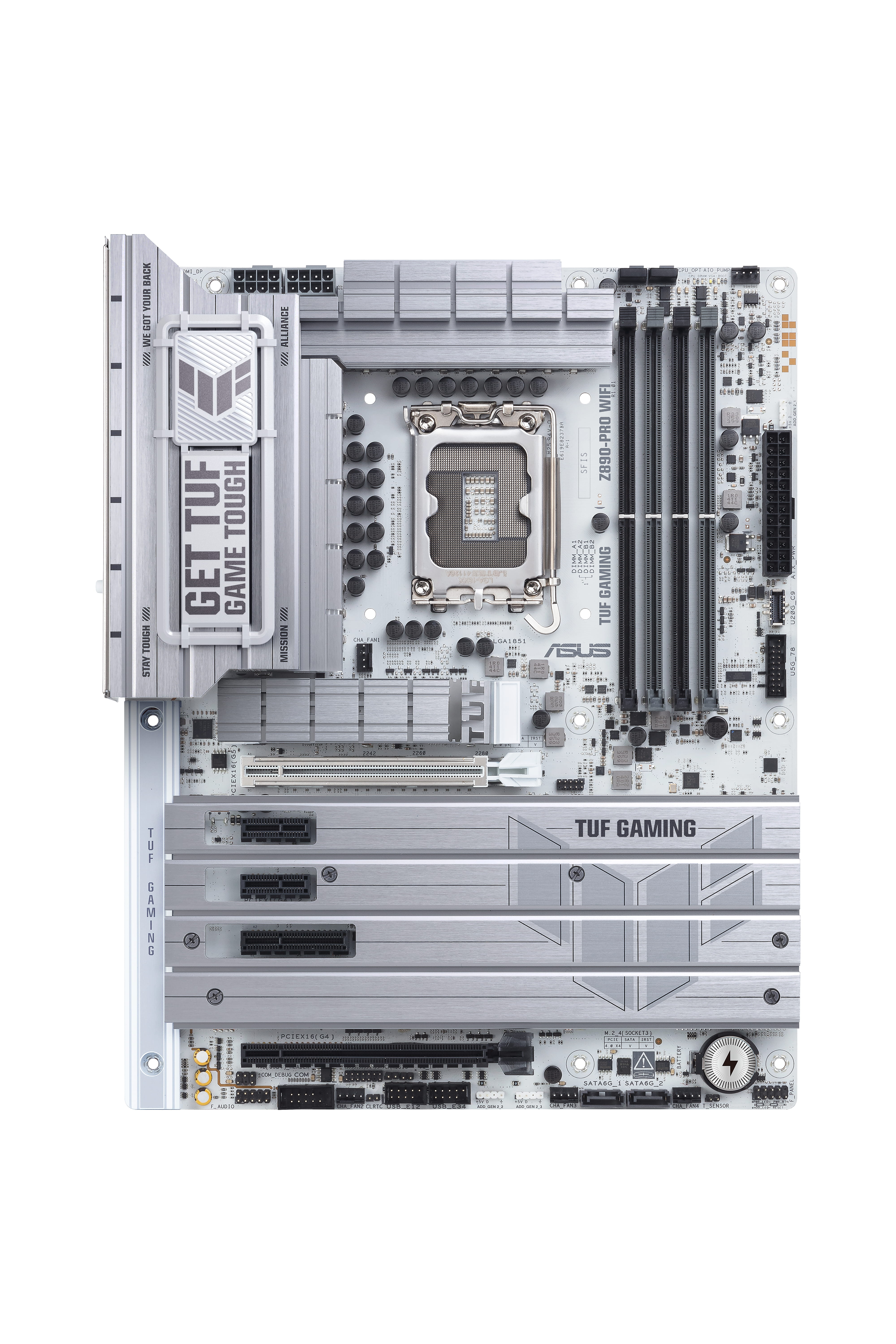 ASUS TUF GAMING Z890-PRO WIFI - Motherboard - ATX - LGA1851 Sockel - Z890 Chipsatz - USB 3.2 Gen 1, USB4 - Wi-Fi 7, Bluetooth, 2.5 Gigabit LAN - Onboard-Grafik (CPU erforderlich)