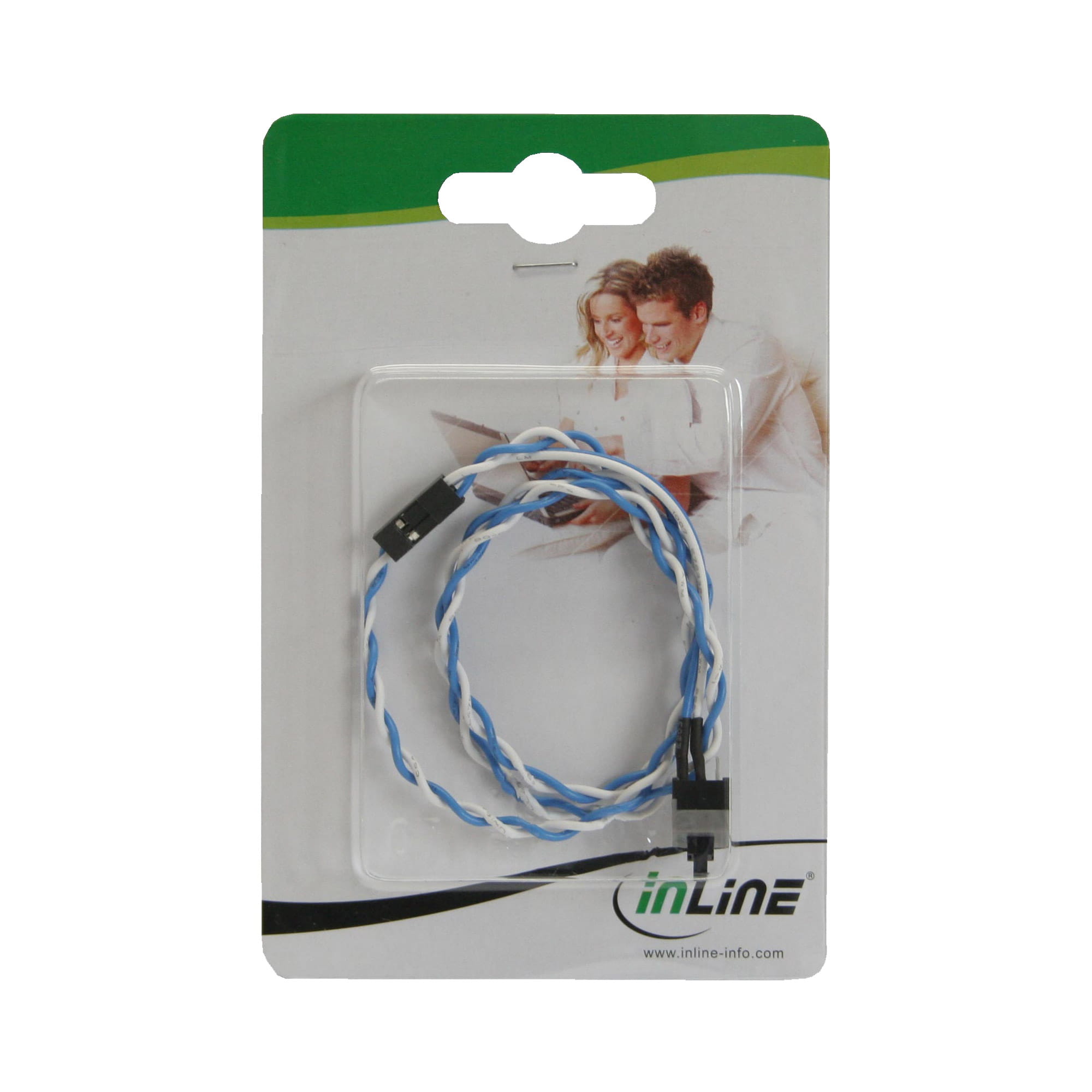 InLine Strom Reset-Taster - mit Kabel - 0,3m