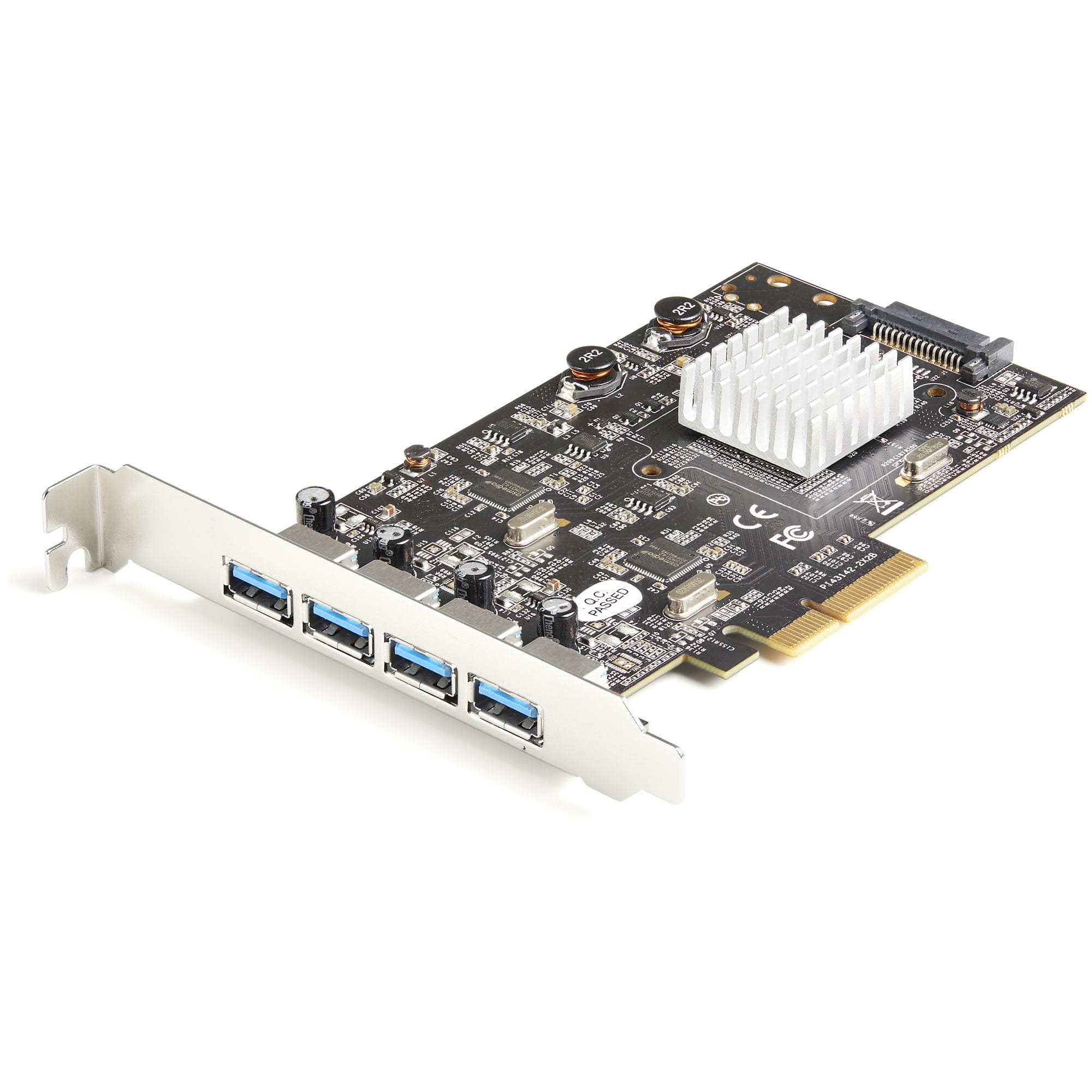 StarTech.com 4-Port USB PCIe Adapter - 10 Gbit/s USB 3.1/3.2 Gen 2 Typ-A PCI Express Erweiterungskarte mit 2 Controllern - 4x USB-A - USB-PCIe-Schnittstellenkarte - Windows/Mac/Linux (PEXUSB314A2V2)