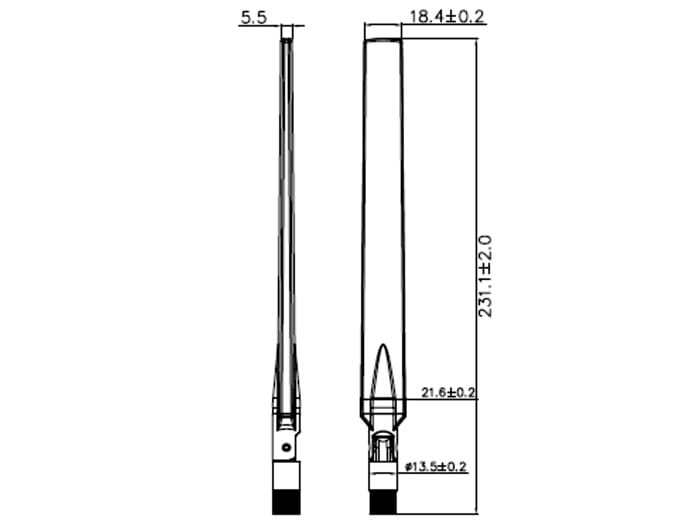 Delock WLAN RP-SMA - Antenne - Wi-Fi - ungerichtet