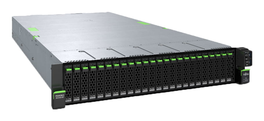 Fsas Technologies Fujitsu PRIMERGY RX2540 M7 - 2U - zweiweg - 1 x Xeon Gold 6526Y / 2.8 GHz - RAM 32 GB - SATA/SAS - Hot-Swap 6.4 cm (2.5")