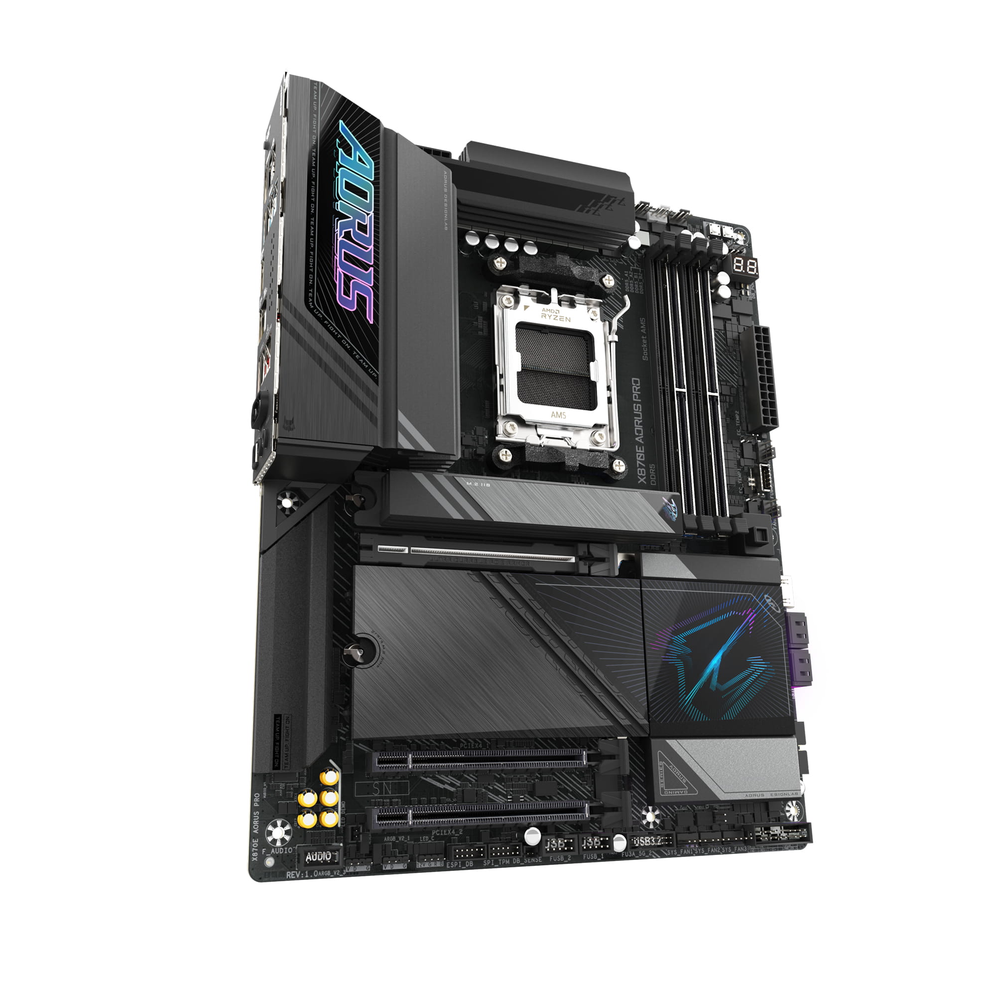 Gigabyte AORUS X870E PRO - Motherboard - ATX - Socket AM5 - AMD X870E Chipsatz - USB-C 3.2 Gen 2x2, USB4, USB 3.2 Gen 1, USB 3.2 Gen 2 - 2.5 Gigabit LAN, Bluetooth, Wi-Fi 7 - Onboard-Grafik (CPU erforderlich)