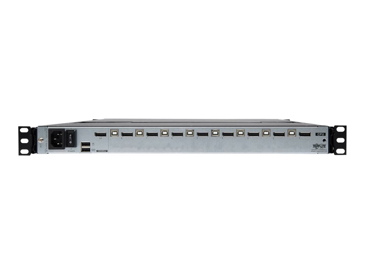 Tripp Eaton Tripp Lite Series DisplayPort IP KVM Console Switch 8-Port 17in LCD Dual Rail 1URM - KVM-Konsole mit KVM-Switch - 8 Anschlüsse - USB - 43.2 cm (17")