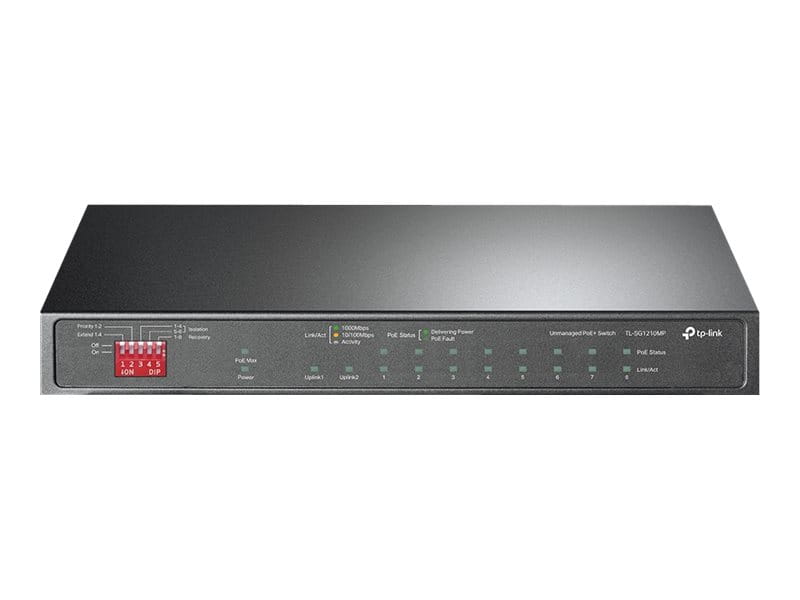 TP-LINK 10-Port Gigabit Desktop Switch mit 8-Port PoE+, Unmanaged, Gigabit Ethernet (10/100/1000), Power over Ethernet (PoE)