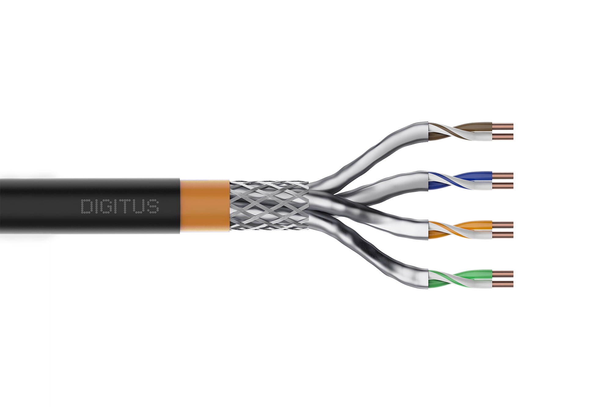 DIGITUS CAT 7 S/FTP Datenkabel - Erdverlegekabel, 100 m, Simplex, PE