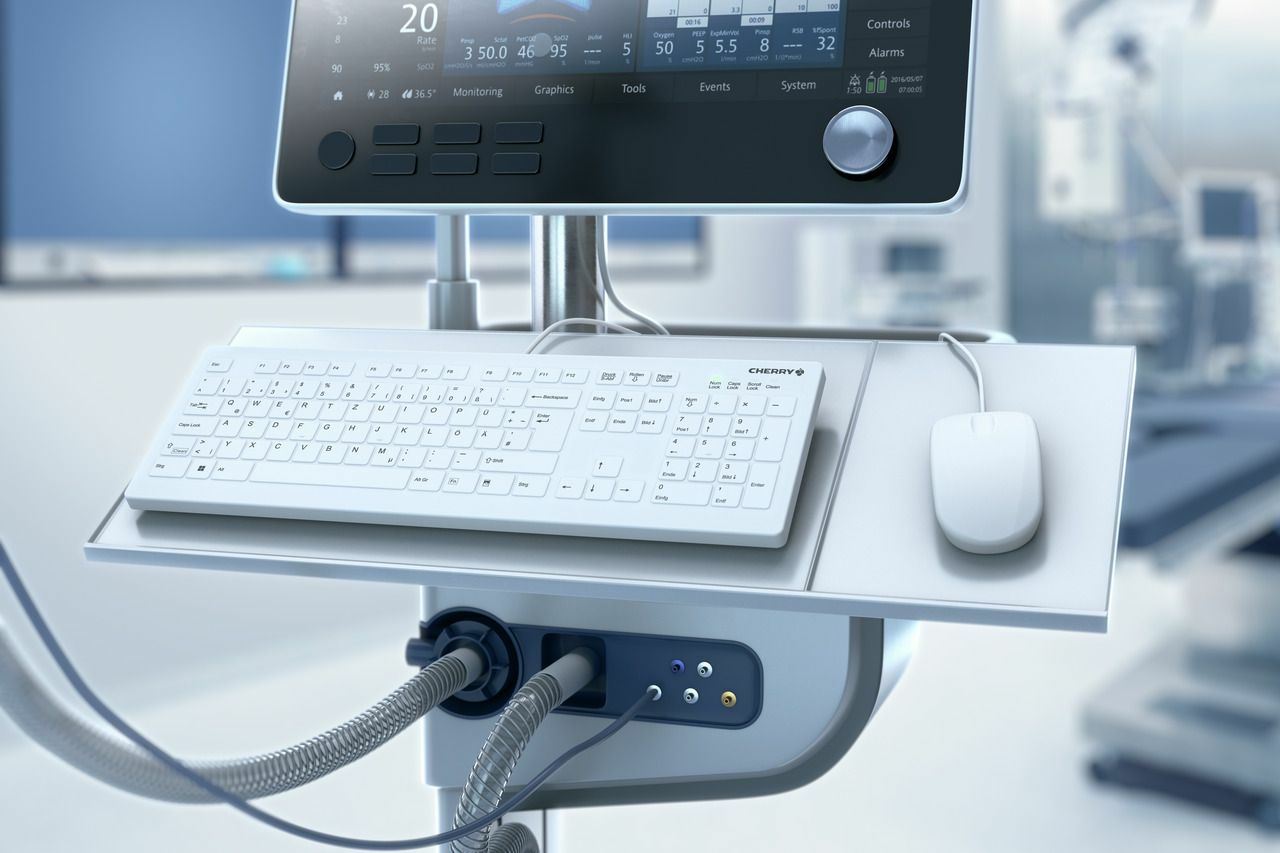 Cherry Active Key AK-C8112 - Tastatur - Wischdesinfektion, flaches Tastenprofil