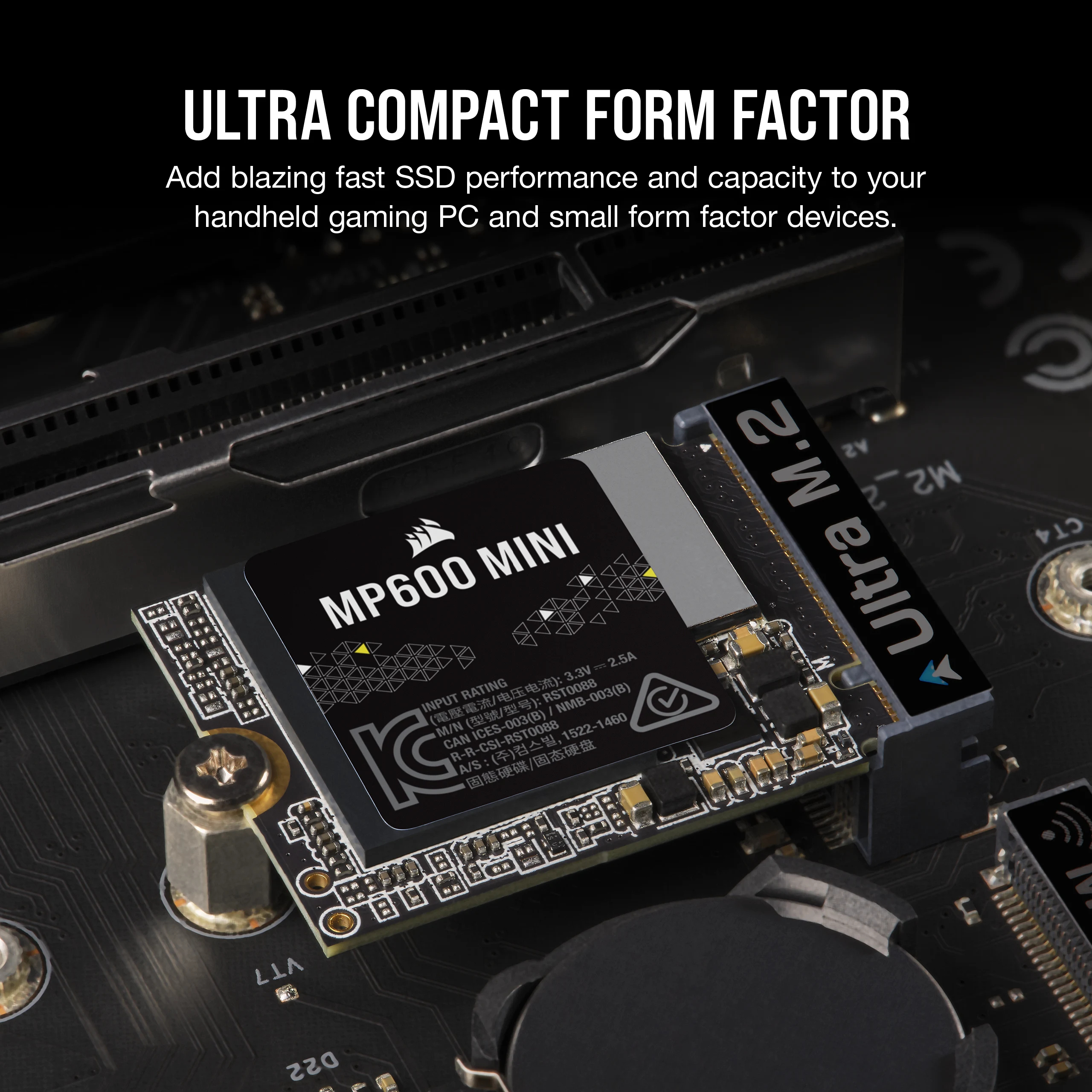 Corsair MP600 Mini - SSD - 1 TB - intern - M.2 2230 - PCIe 4.0 x4 (NVMe)