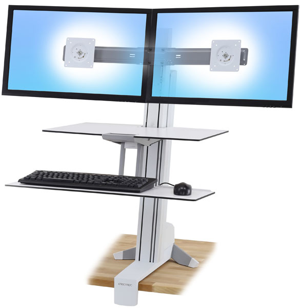 Ergotron WorkFit-S Dual Workstation - Stehender Tischwandler