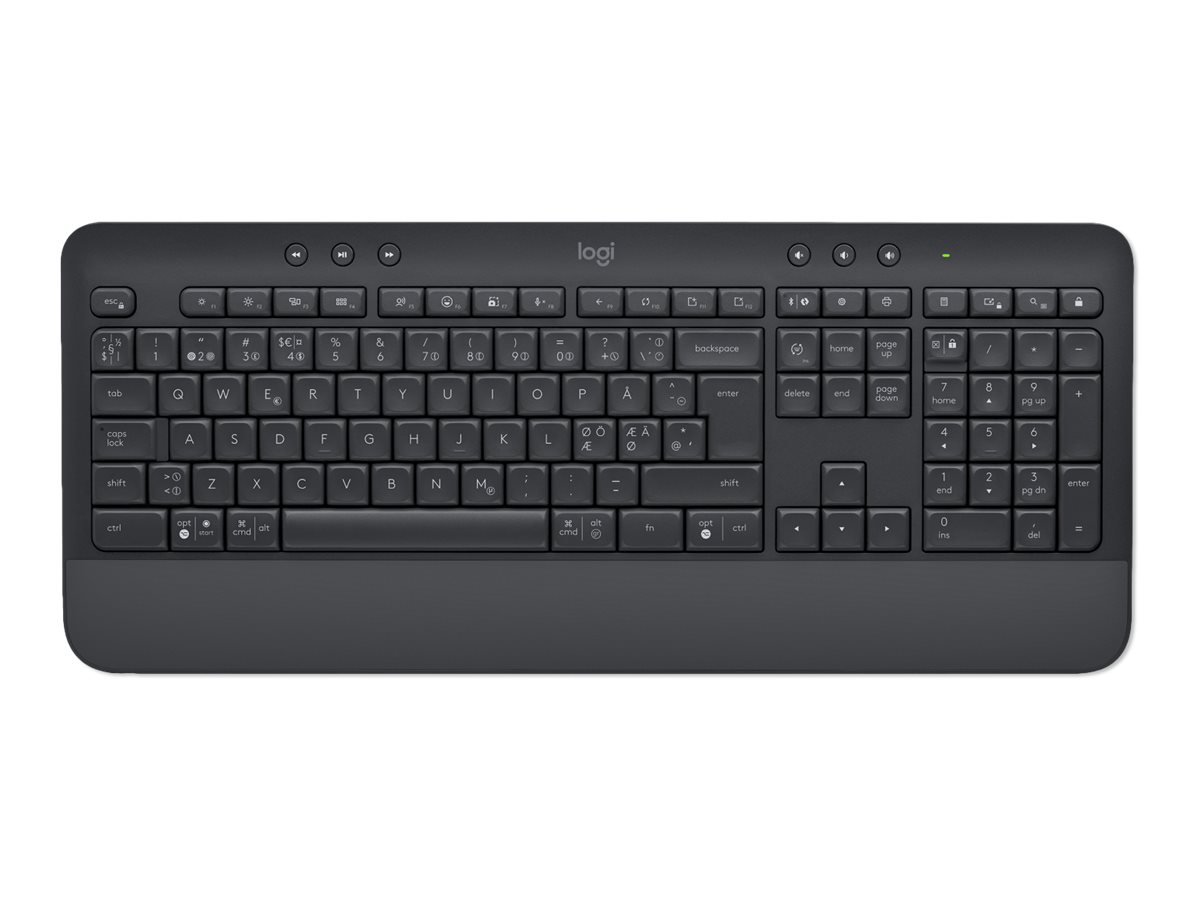 Logitech Signature K650 - Tastatur - kabellos - Bluetooth LE - QWERTY - Nordisch (Dänisch/Finnisch/Norwegisch/Schwedisch)