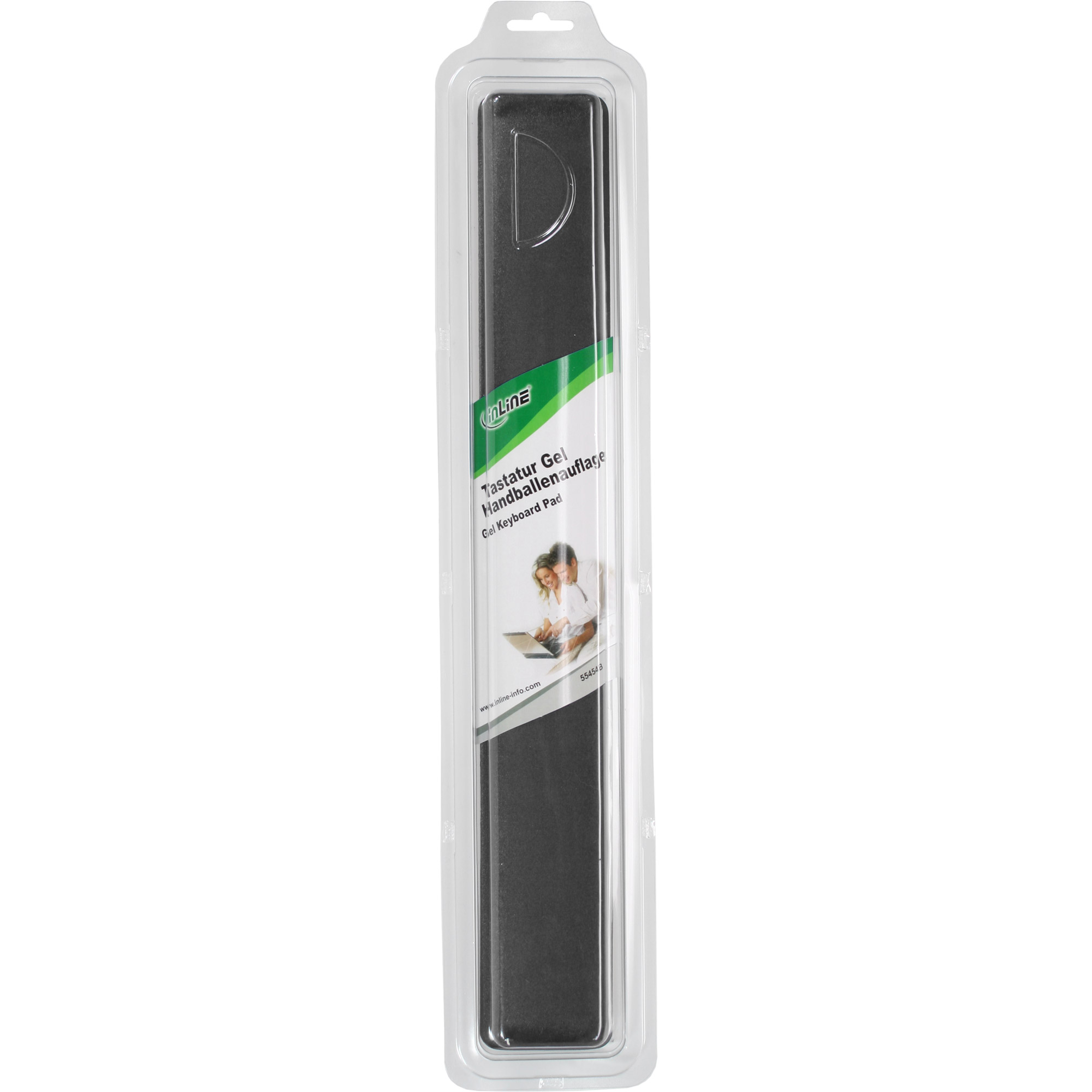 InLine Tastatur-Pad - Gel Handballenauflage - 464x60x23mm - schwarz