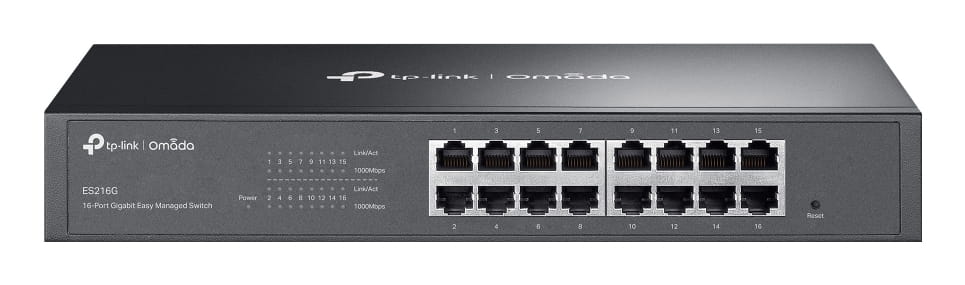 TP-LINK Omada ES216G, Managed, L2, Gigabit Ethernet (10/100/1000), Rack-Einbau