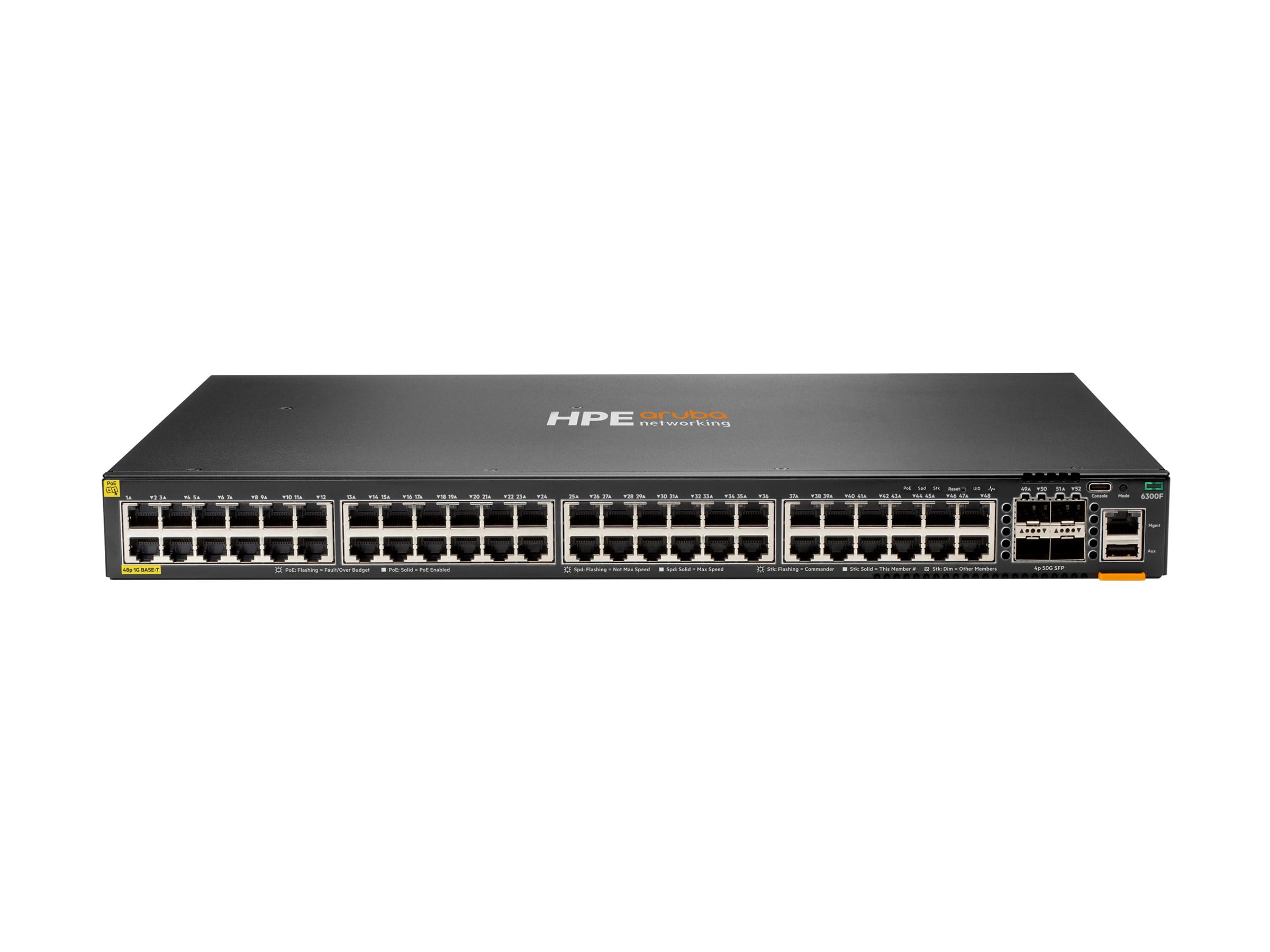 HPE Aruba Networking 6300F - Switch - L3 - managed - 48 x 10/100/1000 (PoE+)